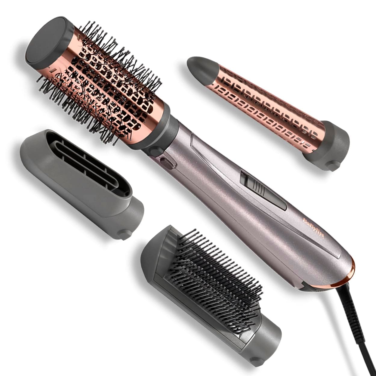 BaByliss Hava Üflemeli Saç Şekillendirici Set Air Styler 1000, 1000W, 4 Başlık, Kabarma Önleyici İyon Teknolojisi, AS136E