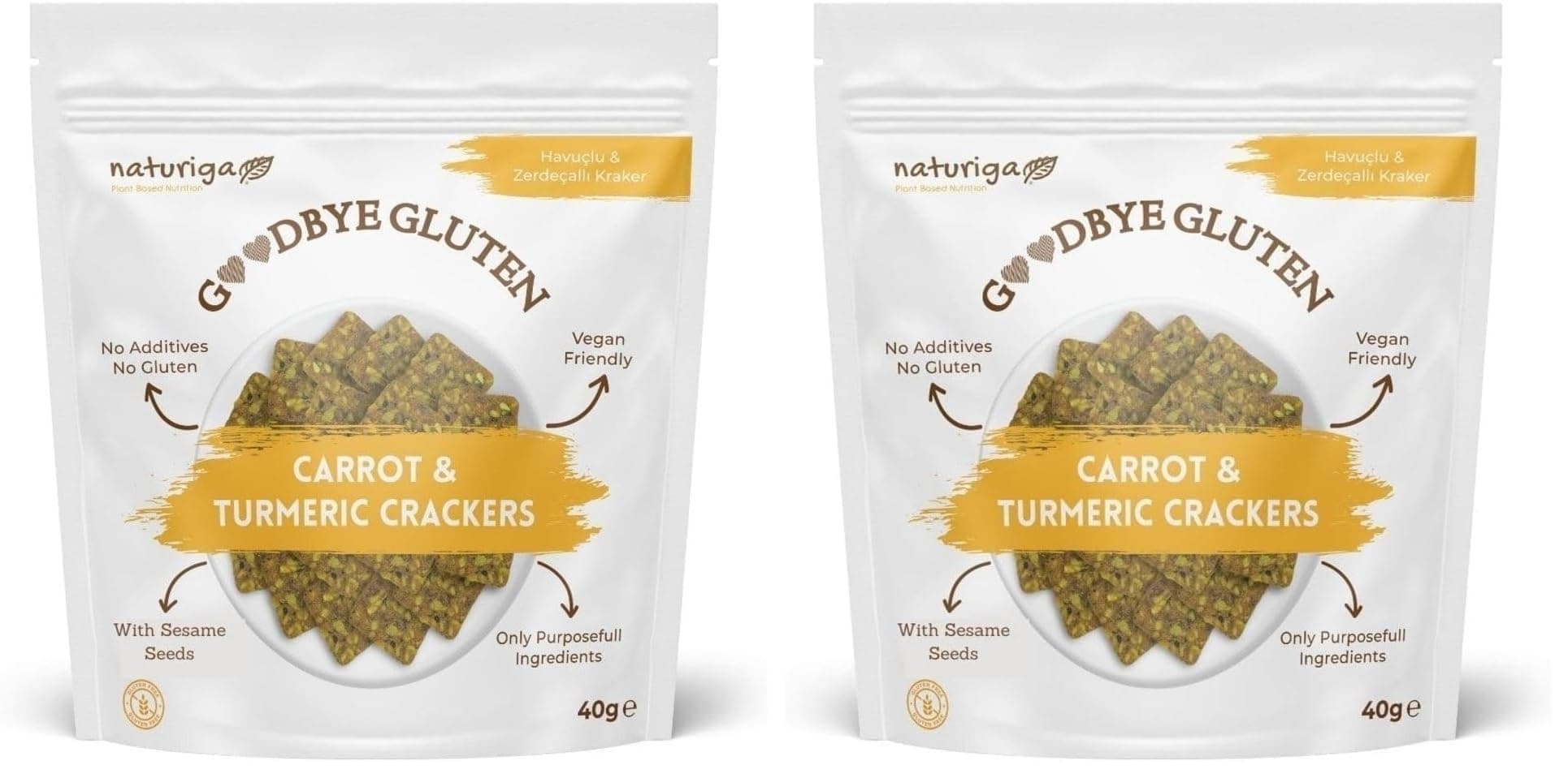 Naturiga Havuçlu Zerdeçallı Kraker 40 gr (2 paketi)