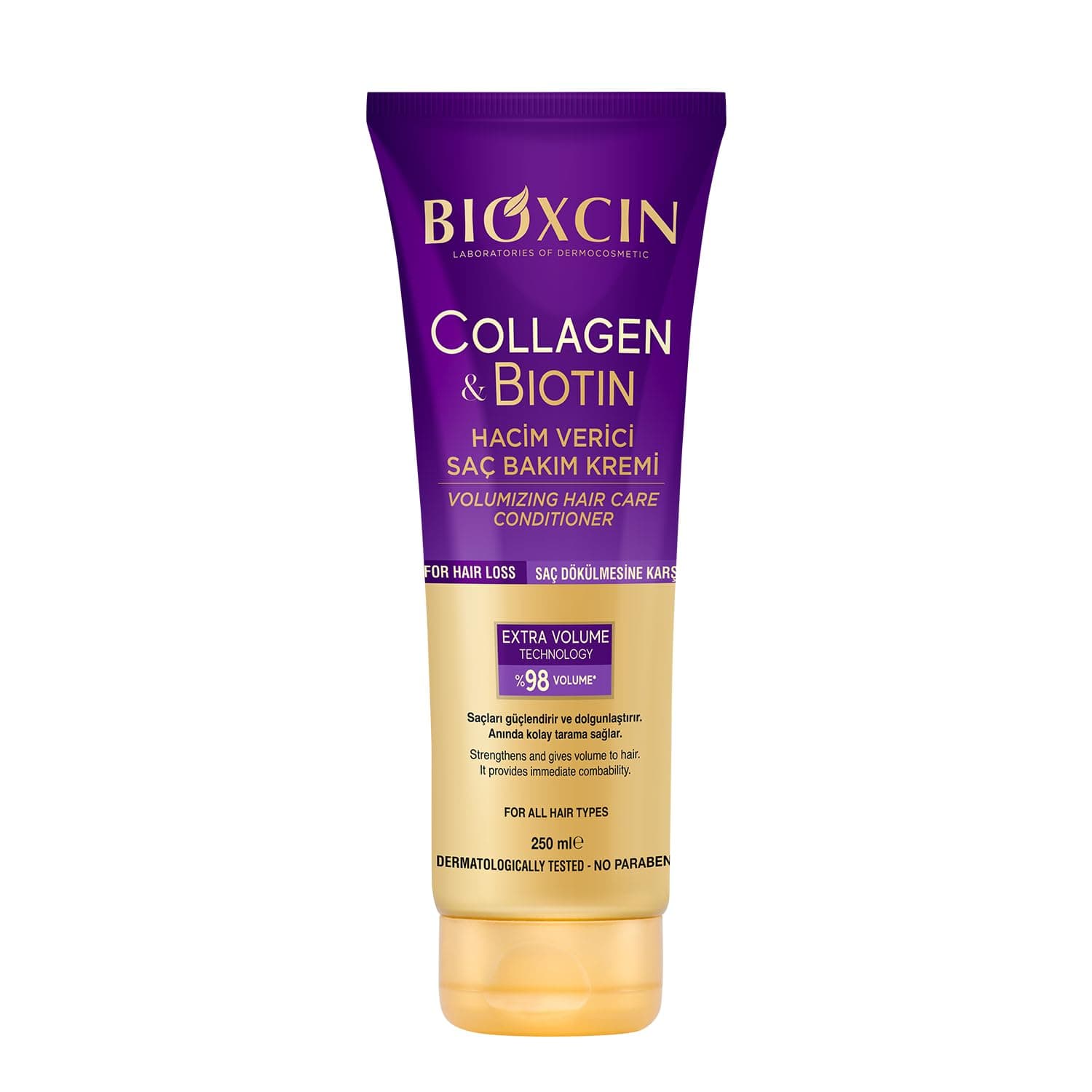 Bioxcin Collagen & Biotin Hacim Veren Saç Bakım Kremi 250 ml – İnce Telli ve Hacimsiz Saçlar İçin Dolgunlaştırıcı ve Nemlendirici Bakım