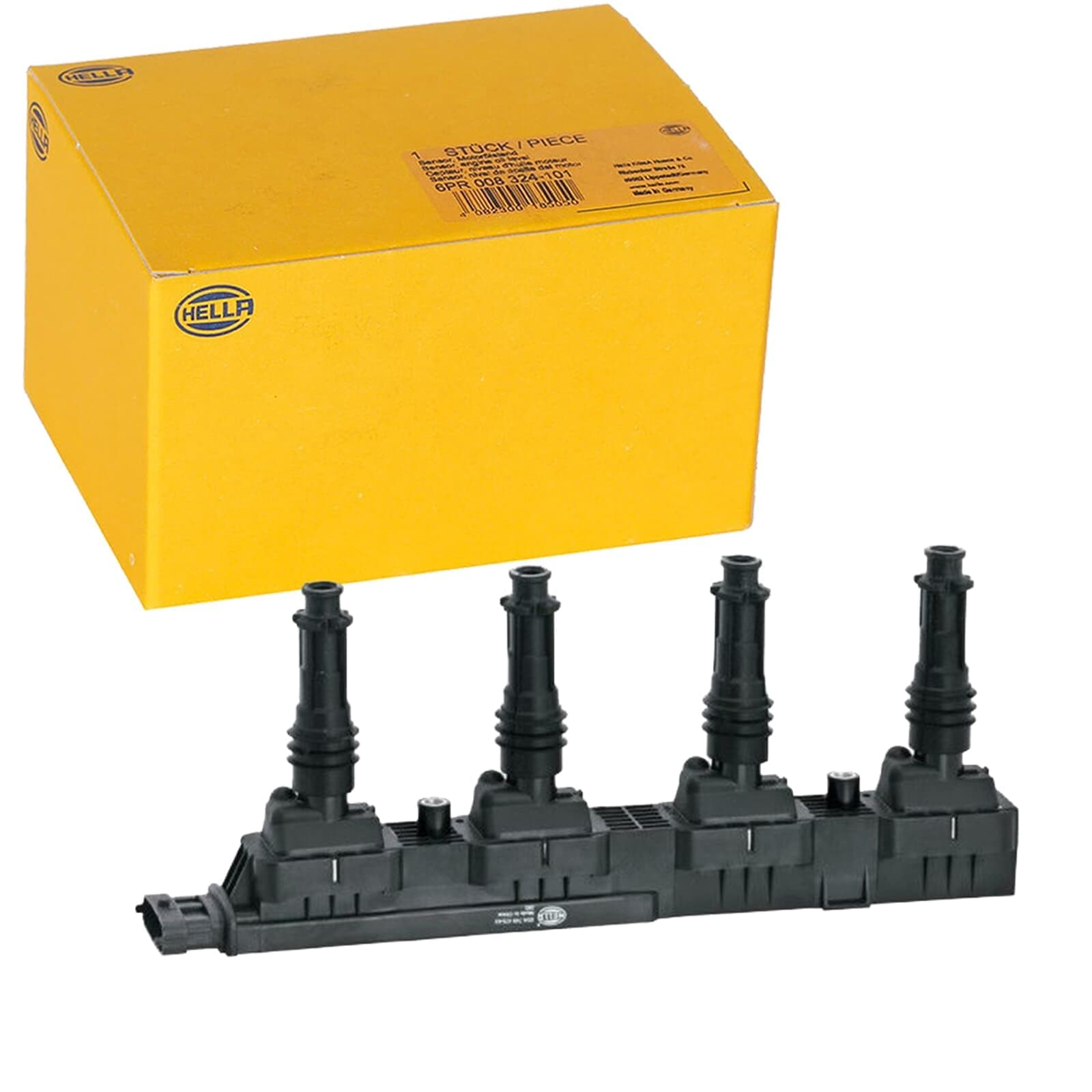 Hella Ateşleme Bobini - 12V - 6-Kutuplu - Buji Fişi Dahil - Vidalanmış Ignition Coil