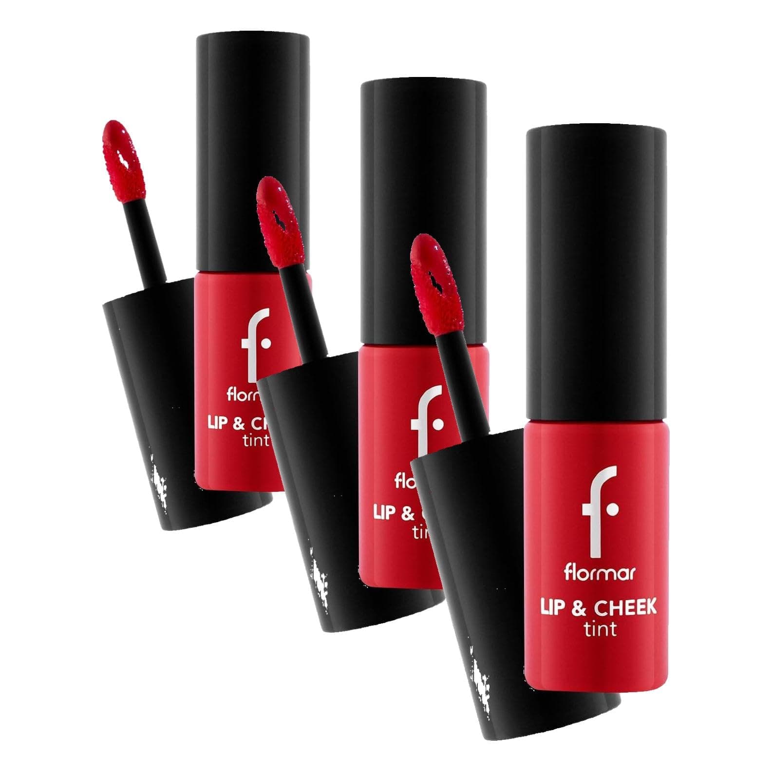 Flormar Uzun Süre Kalıcı Jel Tint (KIRMIZI) - Lip & Cheek Tint - 001 Scarlet Ruby - 8682536066884 (3 paketi)