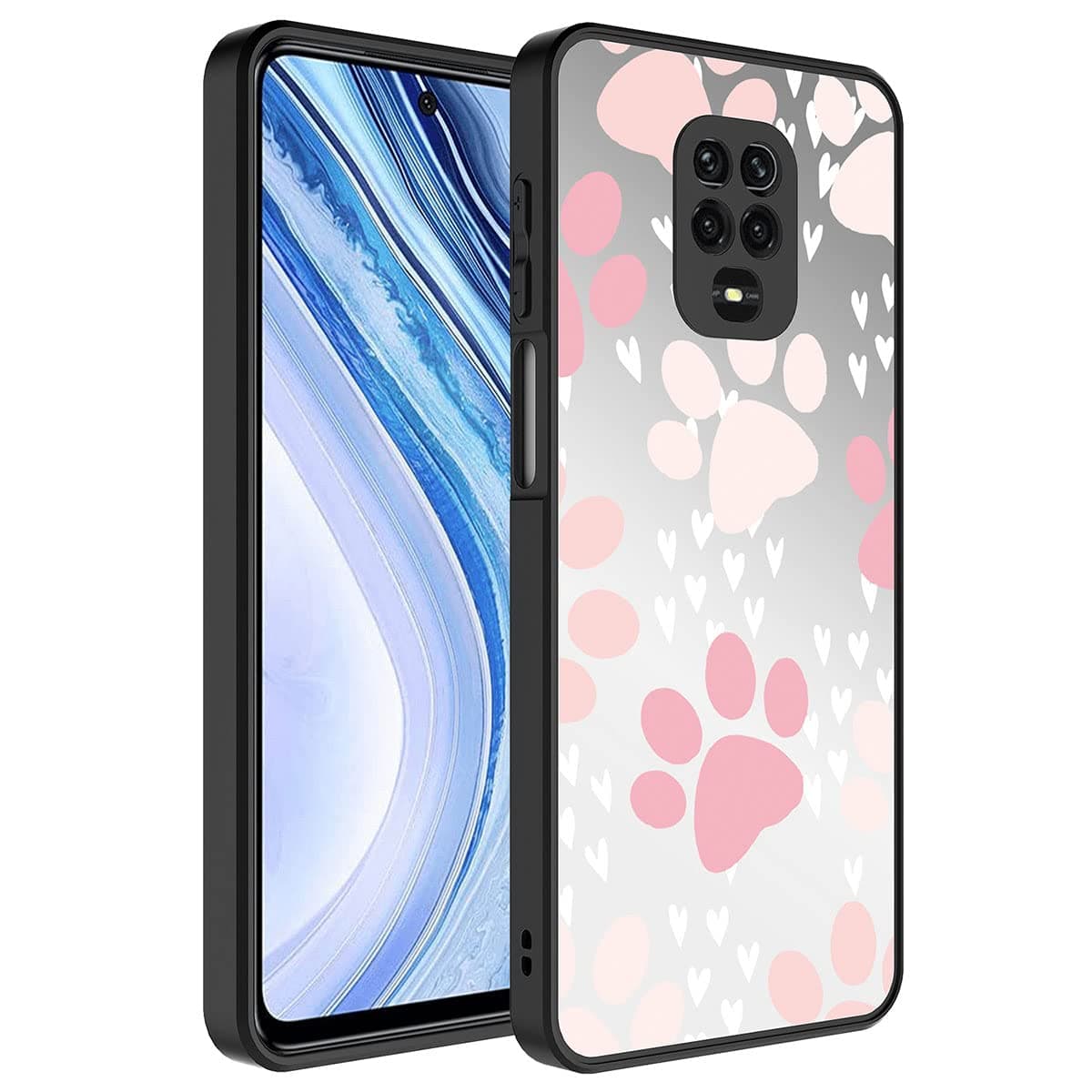Zore Xioami ile uyumlu Redmi Note 9 Pro Kılıf Aynalı Desenli Kamera Korumalı Parlak Mirror Kapak Pati