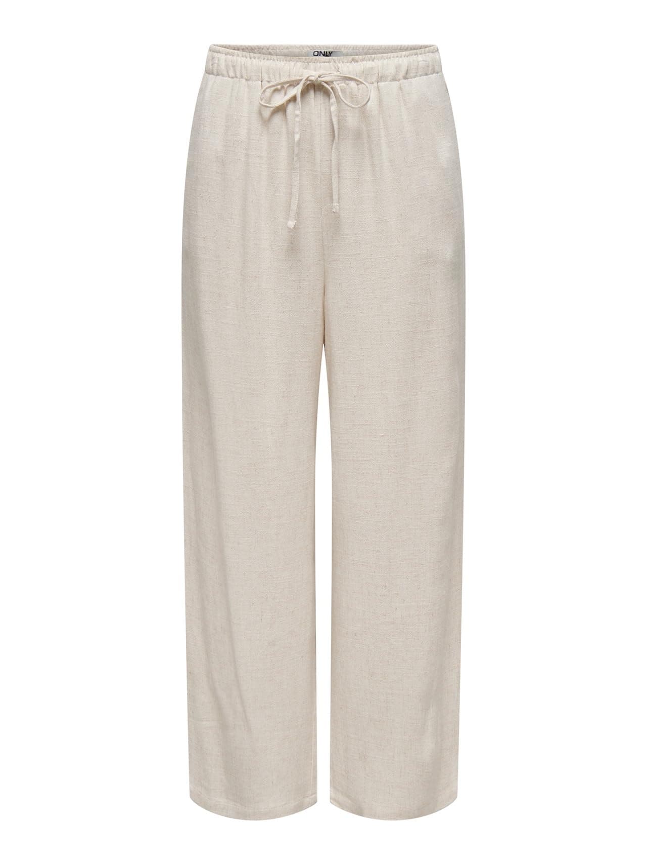 ONLSIESTA MW PULL-UP LINEN BL PNT NOOS Pantolon Kadın