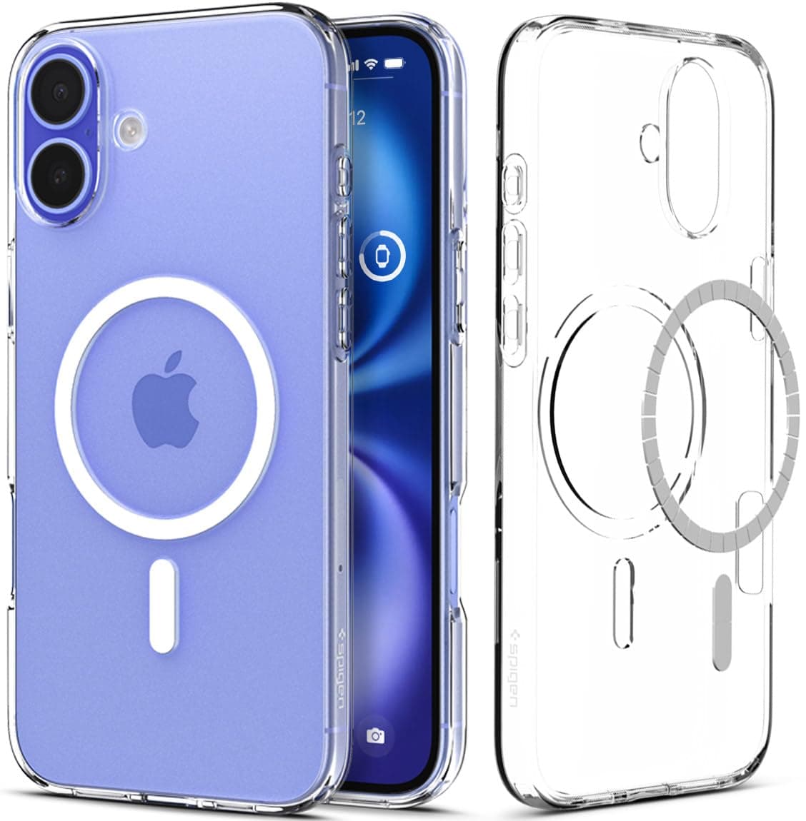 Spigen iPhone 16 Plus ile Uyumlu MagSafe Kılıf Liquid Crystal Mag Fit Crystal Clear - ACS08388