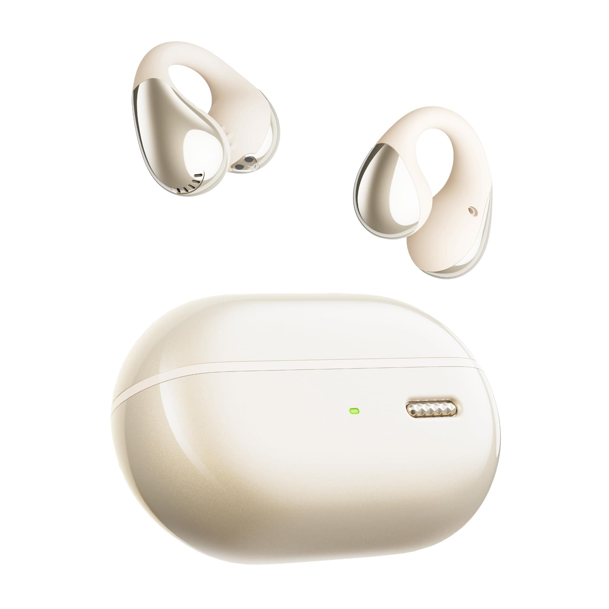 SoundPEATS PearlClip Pro Hi-Res LDAC ENC OWS Kablosuz Bluetooth 6.0 Kulaklık Bej