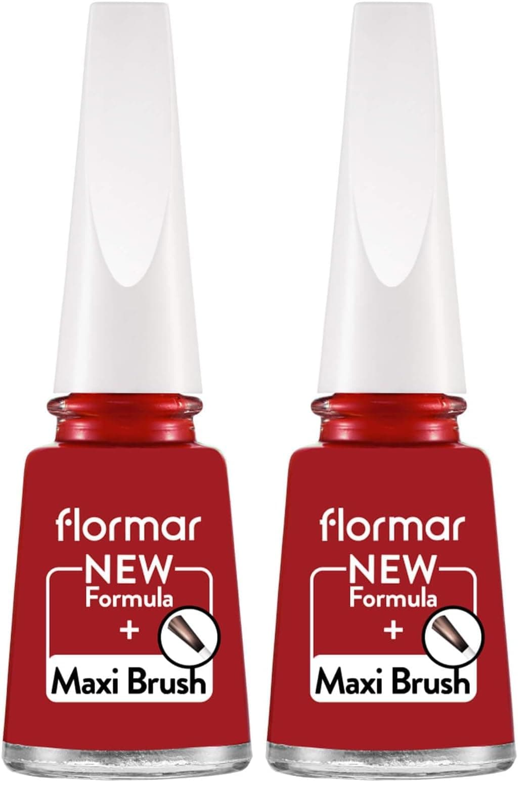 Flormar Sedefli Parlak Oje Kırmızı Nail Enamel (2 paketi)