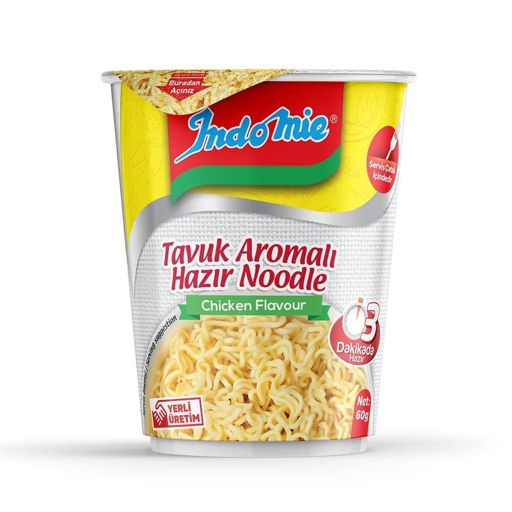 Indomie Bardak Tavuklu Noodle Koli 24'lü (60 Gr x 24 Adet)