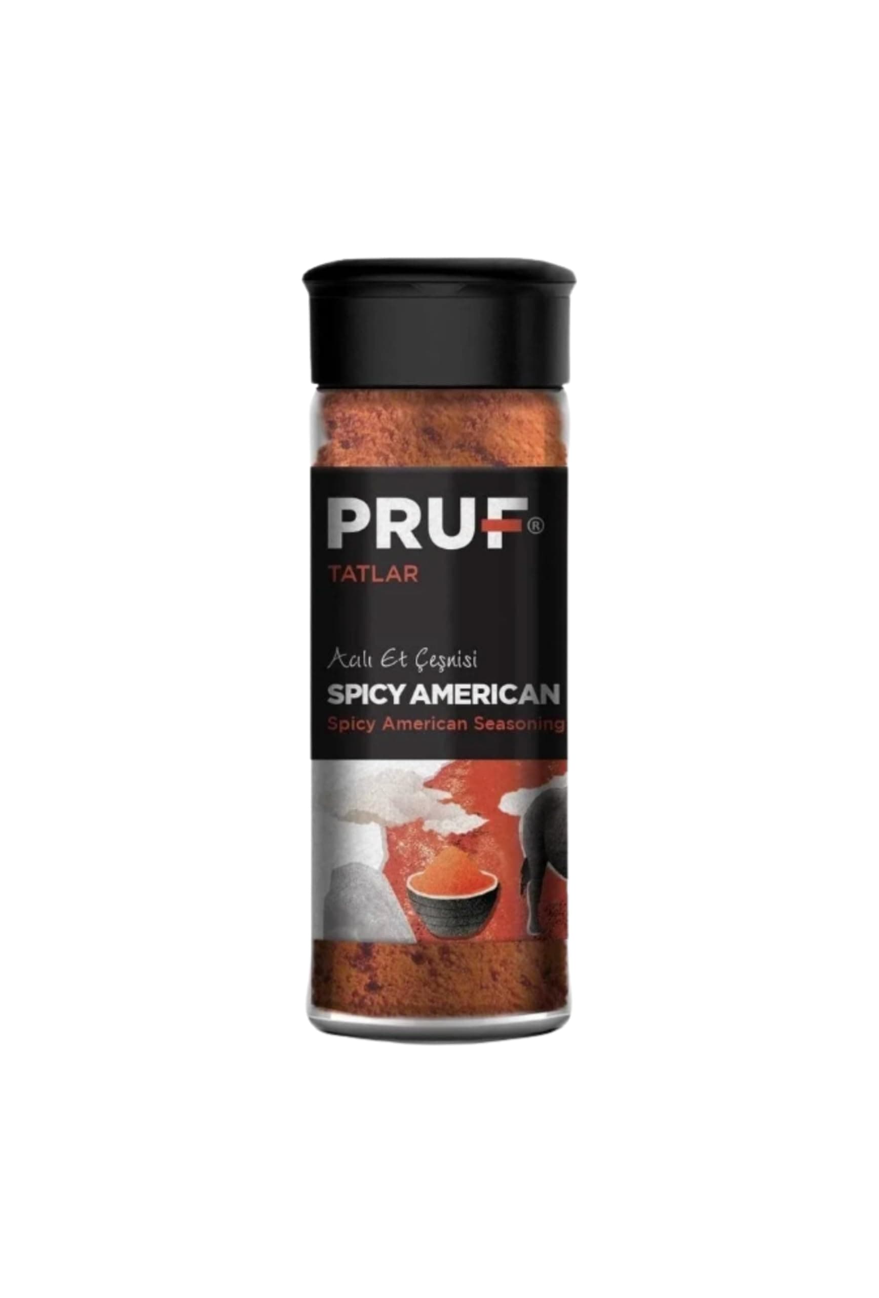 Pruf Spicy American Köfte Çeşnisi / Spicy American Seasoning 50 Gr. Sağlıklı Cam Şişe