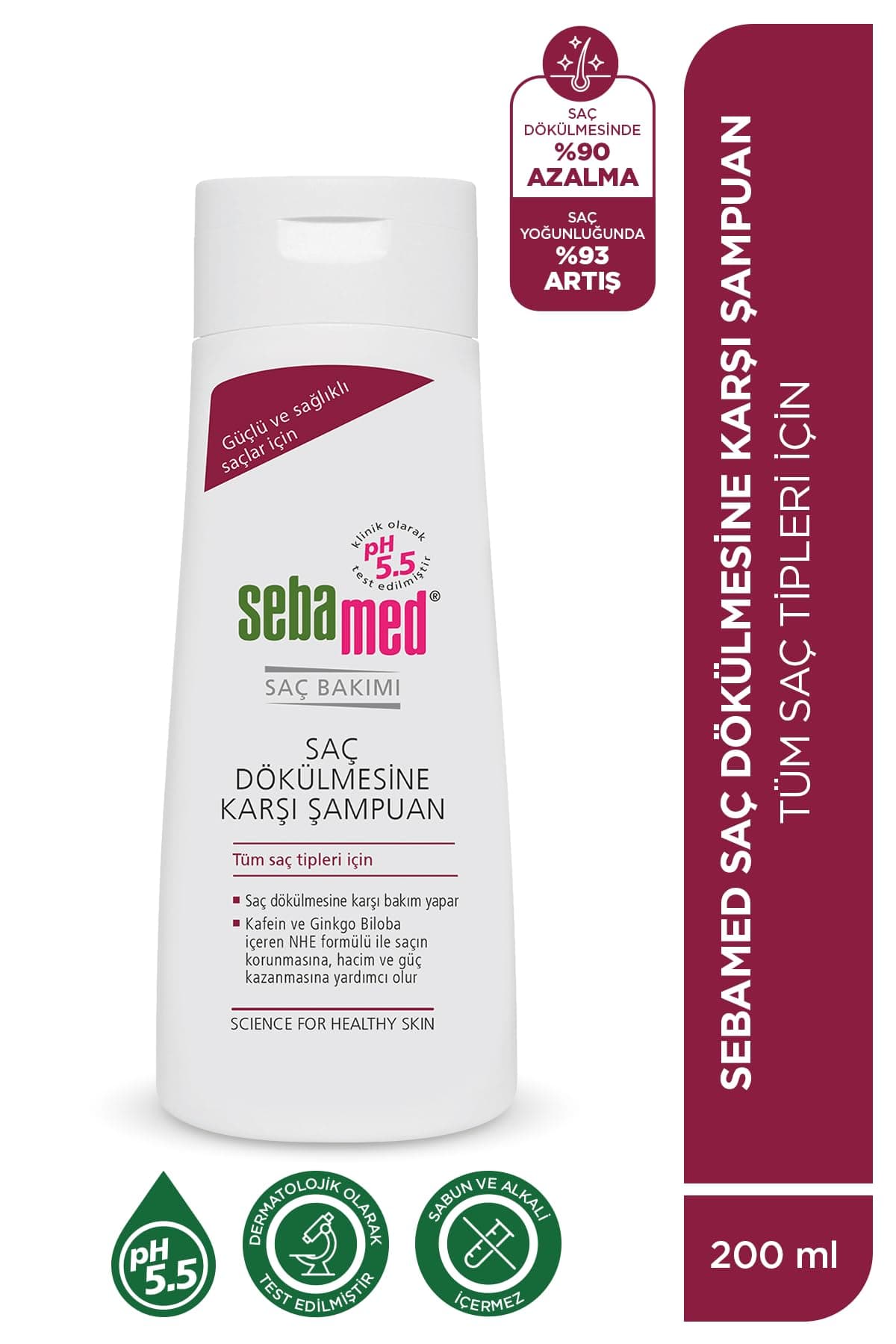 Sebamed Saç Dökülmesine Karşı Güçlendirici Etkili Kafein ve Ginkgo Biloba İçerikli Şampuan 200 Ml