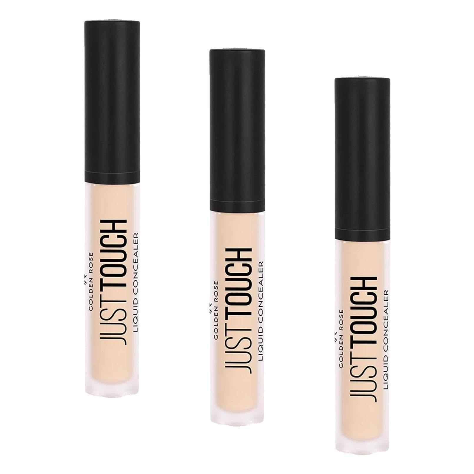 Golden Rose Just Touch Liquid Concealer No: 01 - Niacinamide ve Vitamin E İçerikli Kapatıcı (3 paketi)