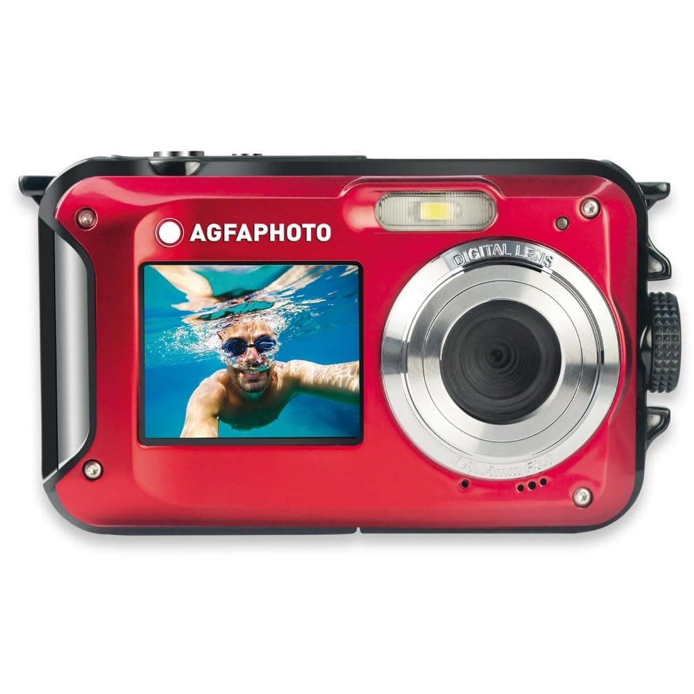 AgfaPhoto Realishot WP8000 Su Altı Fotoğraf Makinesi-Kırmızı