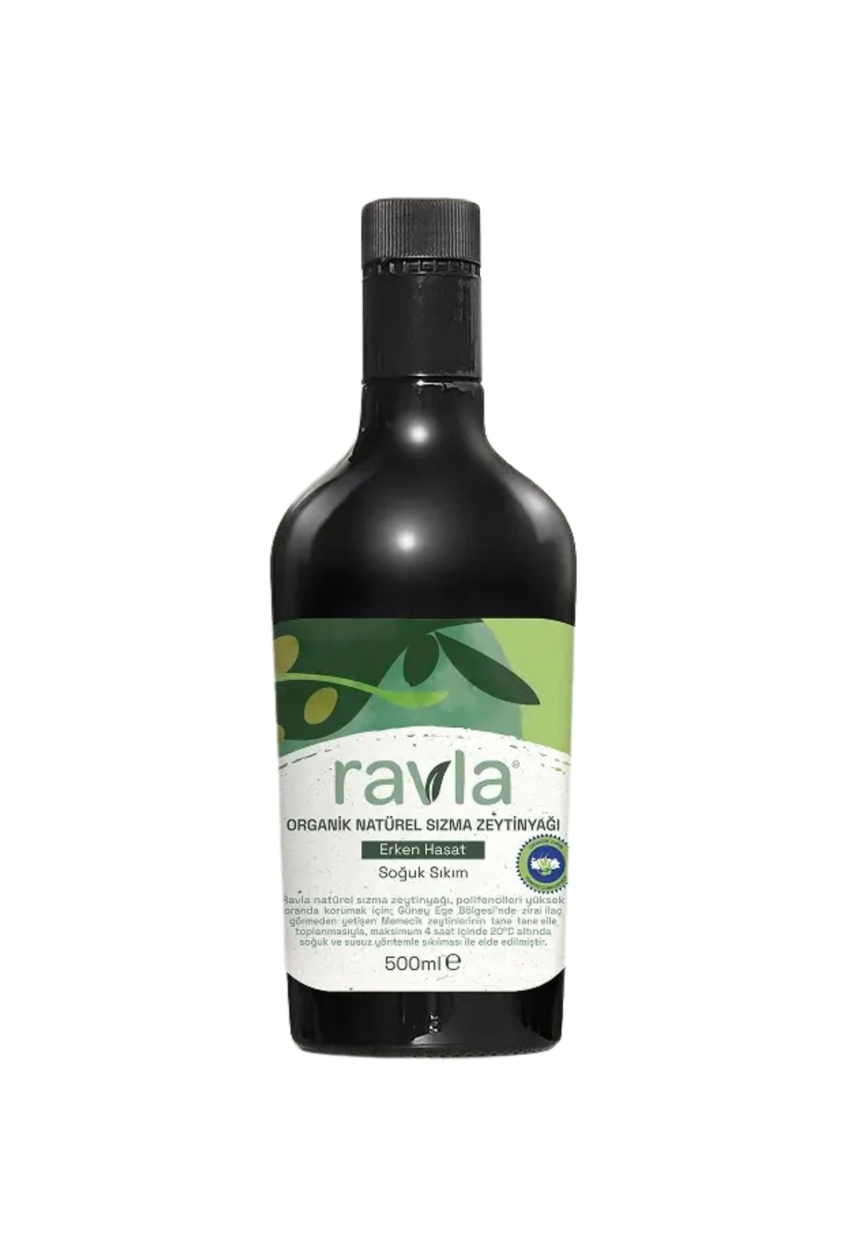 Ravla K Organik Erken Hasat Zeytinyağı – İçimlik 500 ml