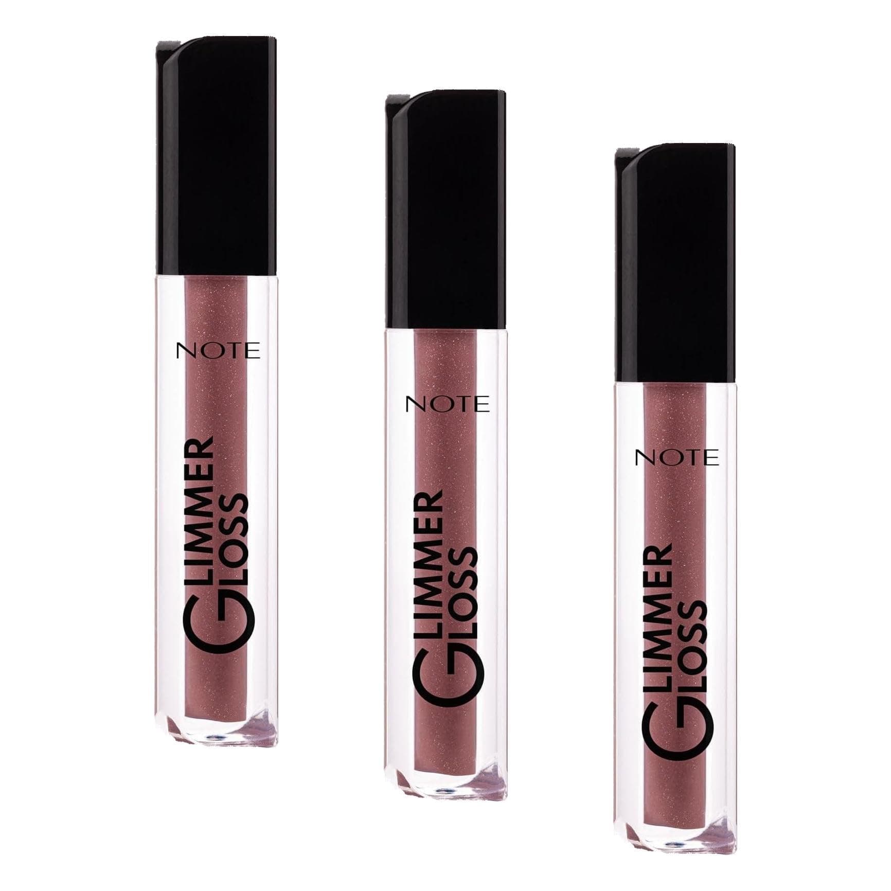Note Cosmetics Glimmer Gloss Işıltılı Nemlendirici Dudak Parlatıcısı - 40 Rosy Wood (3 paketi)