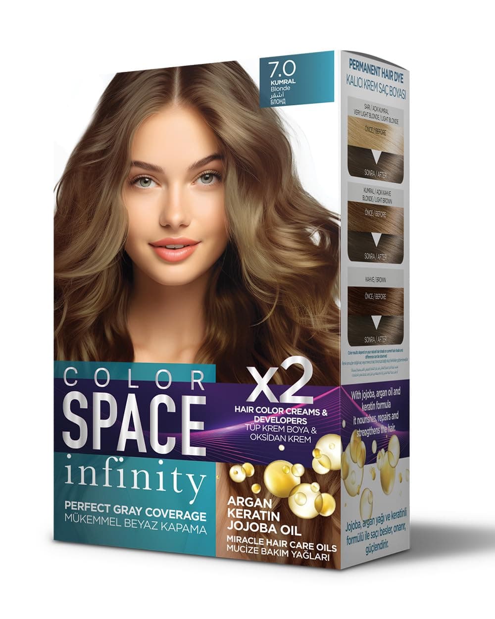 Color Space Infınıty Set Saç Boyası 7.0 Kumral