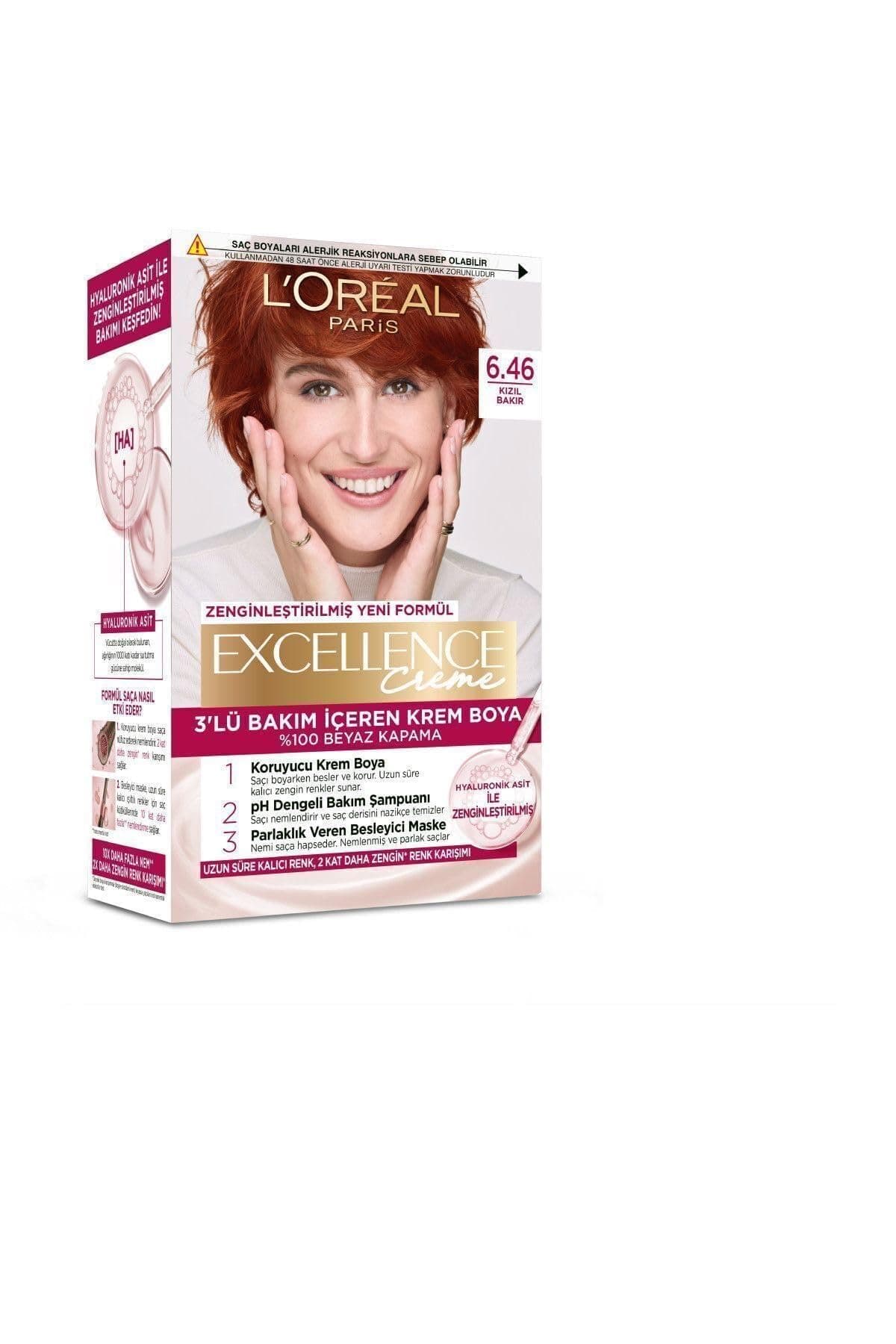 L'Oreal Paris Excellence Creme Saç Boyası 6.46 Kızıl Bakır