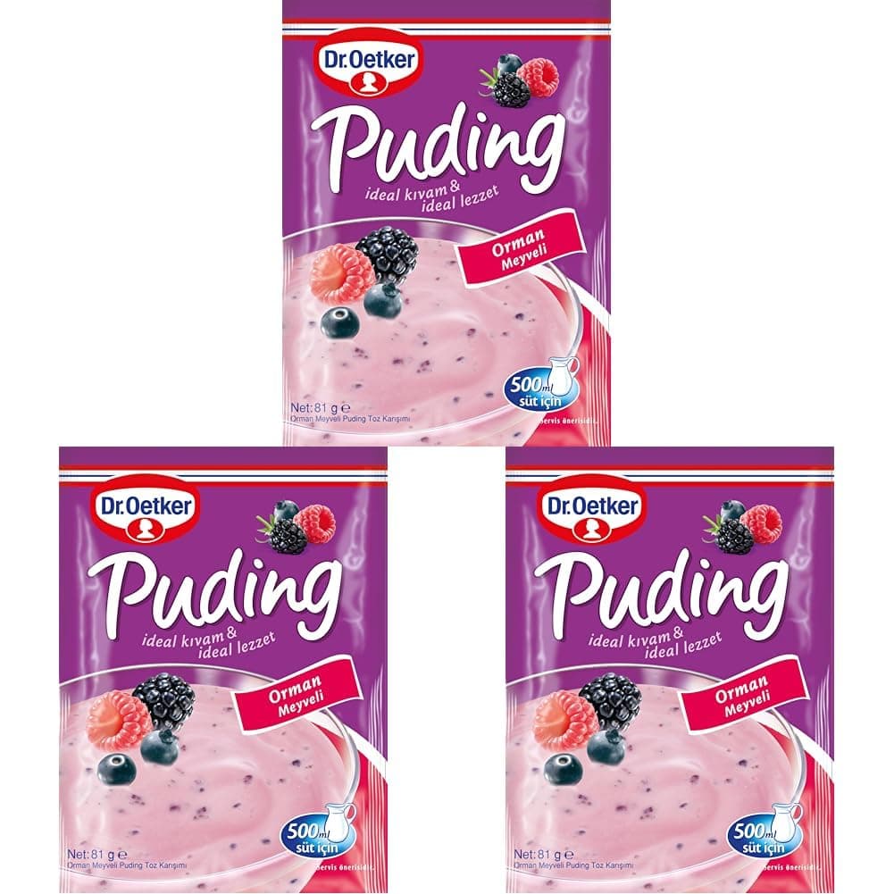 Dr. Oetker Puding Orman Meyveli 81 Gr 3lü paket