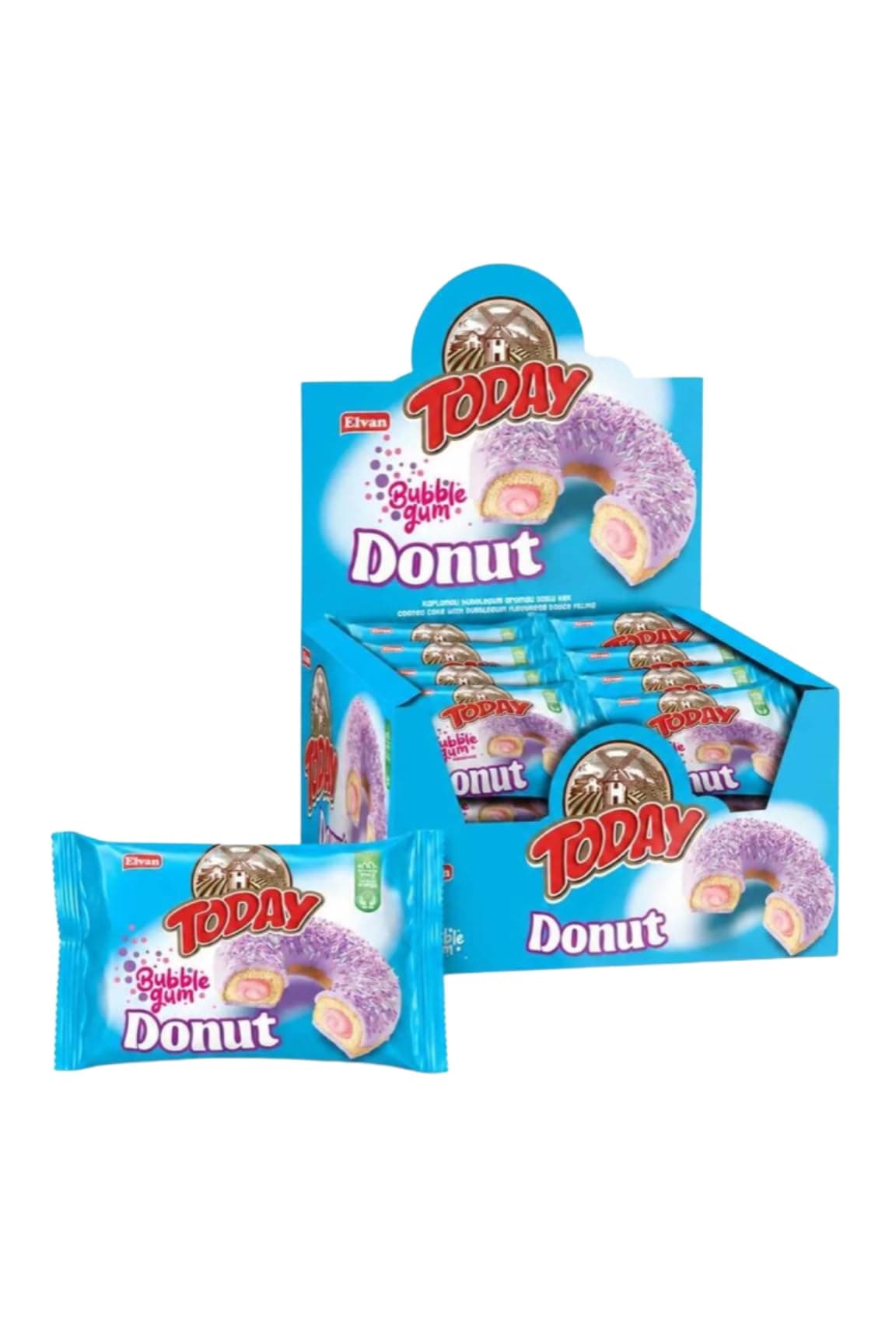 Today Donut Bubblegum (Sakız Aromalı) Kek 35 Gr. 24 Adet (1 Kutu)
