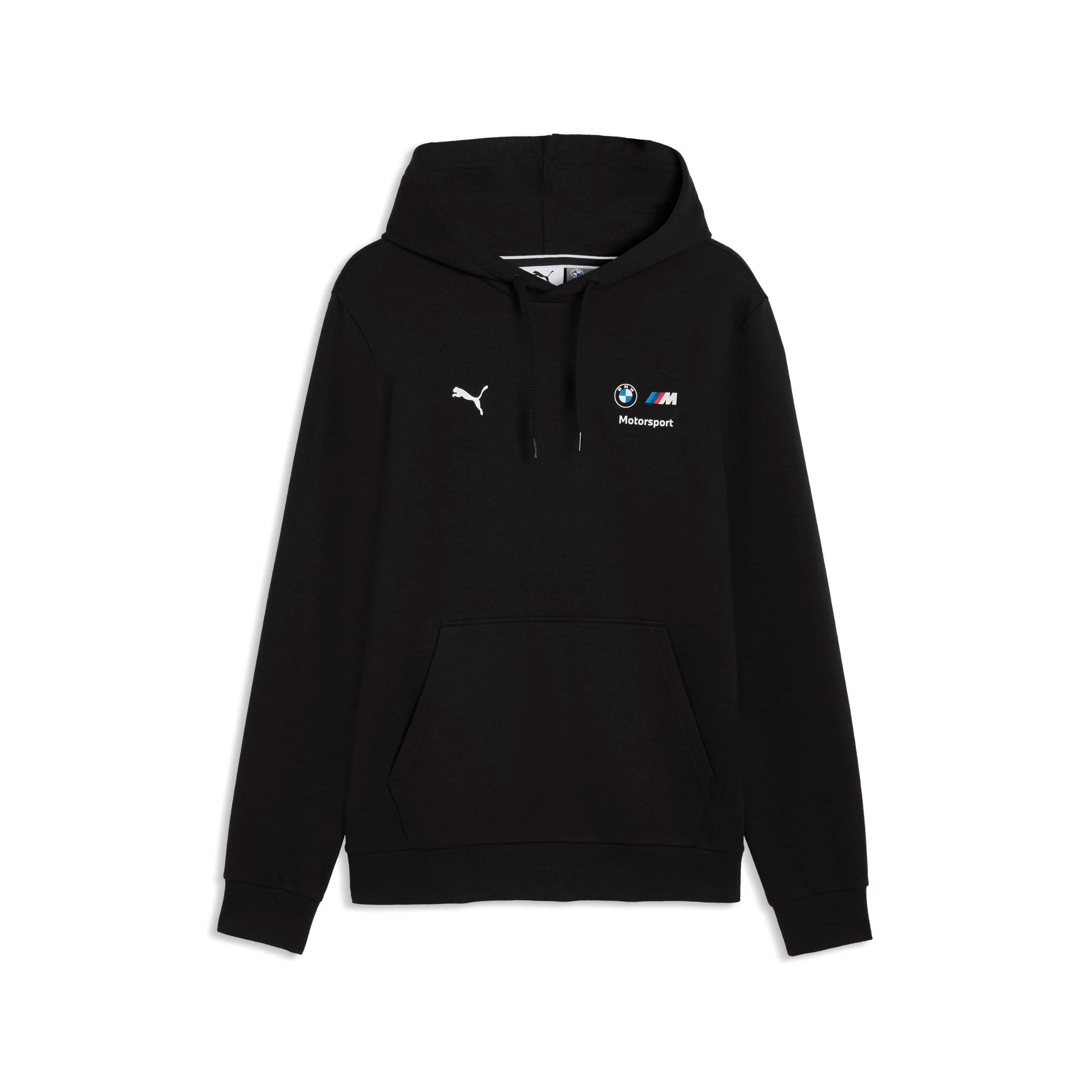 BMW MMS Ess Hoodie Ft PUMA Erkek BMW M MOTORSPORT Essentials Hoodie L, Siyah Erkek