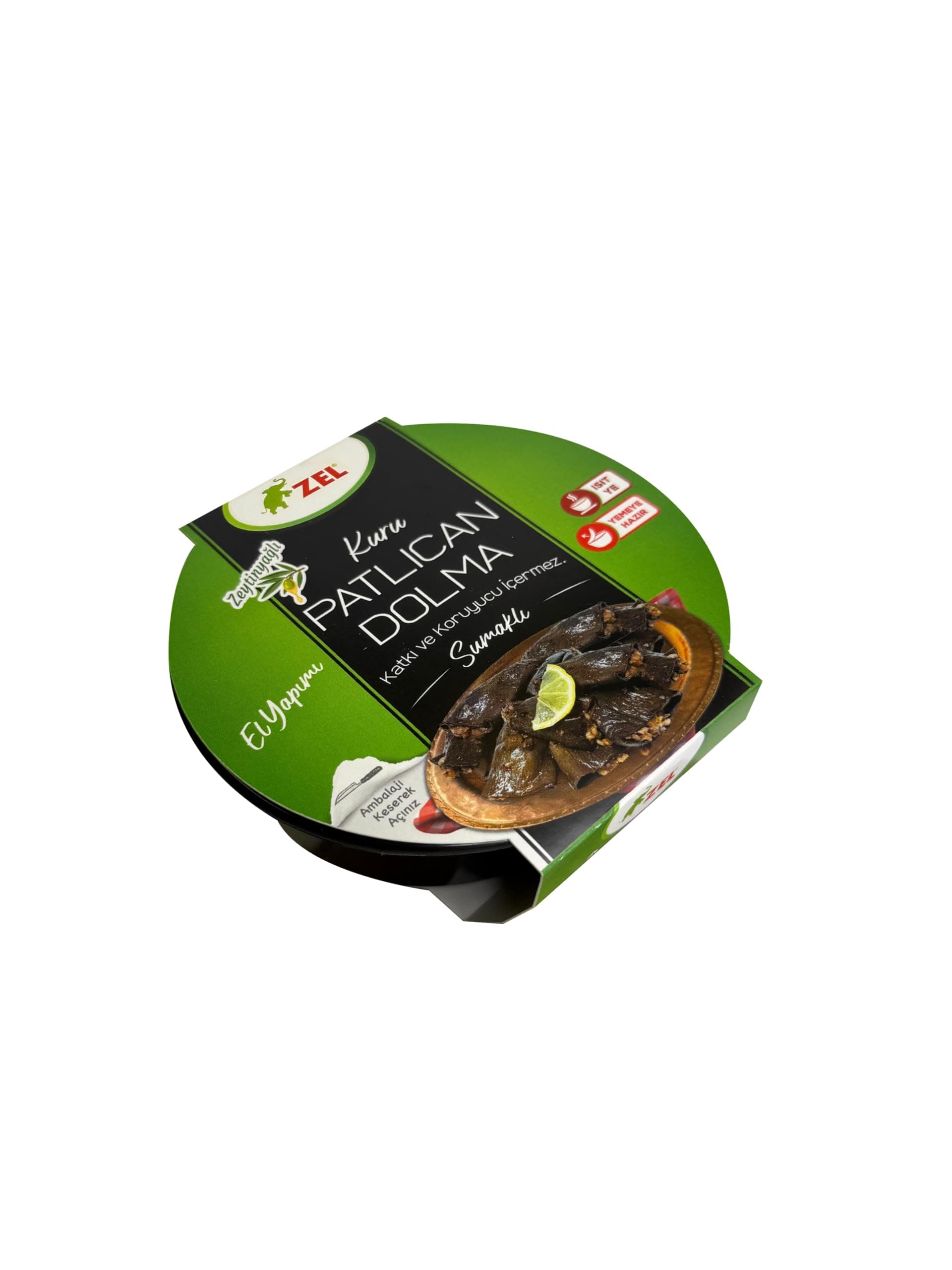 ZEL Kuru Patlıcan Dolması Zeytinyağlı Sumaklı 200 gr Hazır Yemek