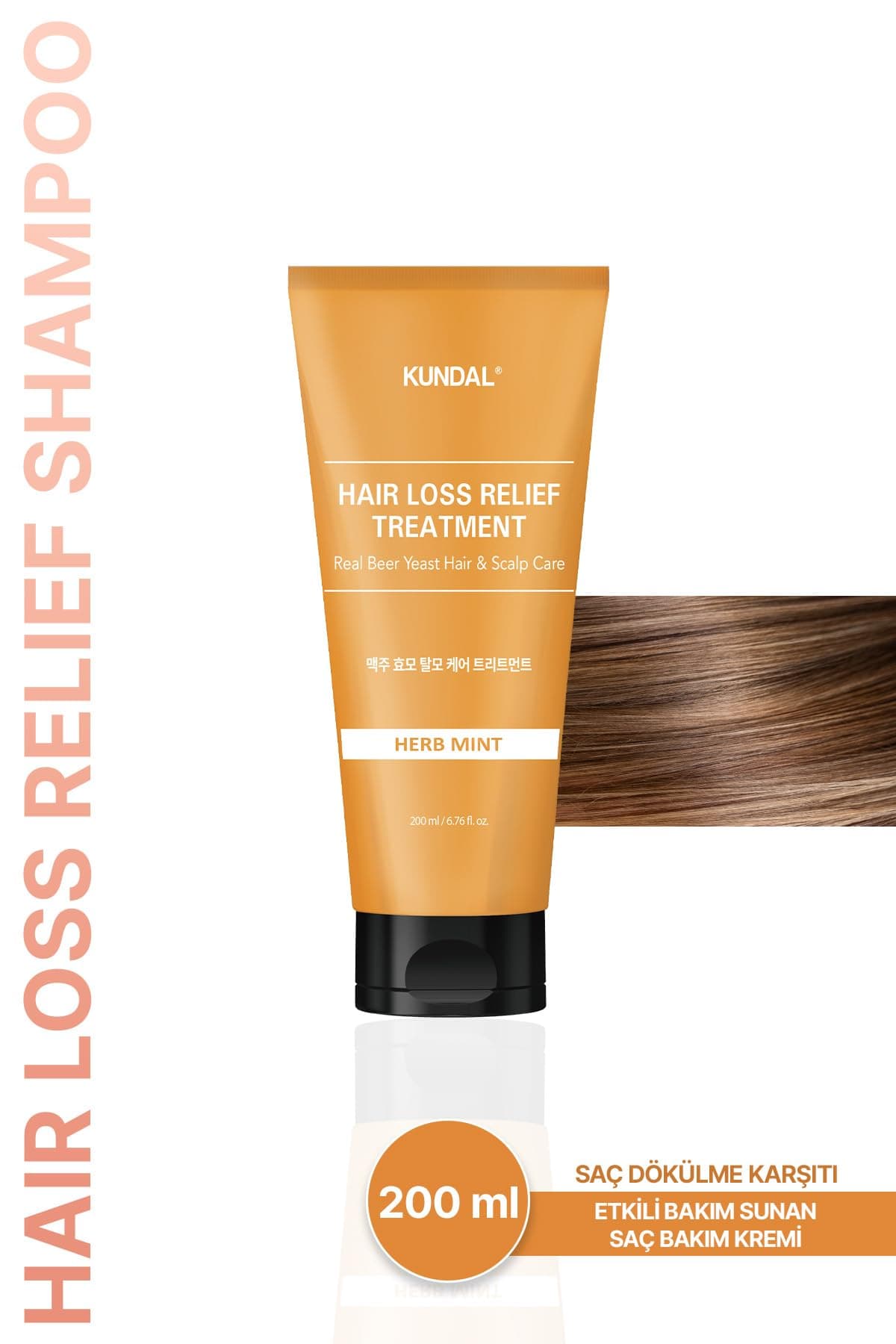 KUNDAL Saç Dökülmelerine Karşı Bakım Kremi Hair Loss Relief Treatment (Herb Mint)