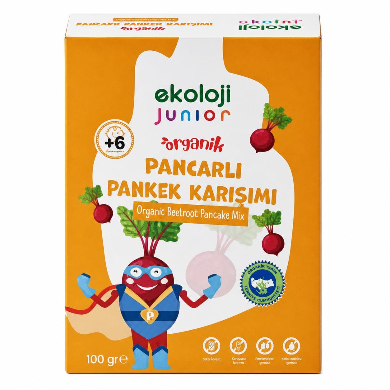 Ekoloji Market Organik Junior Glutensiz Pankek Karışımı Pancarlı 100 gr