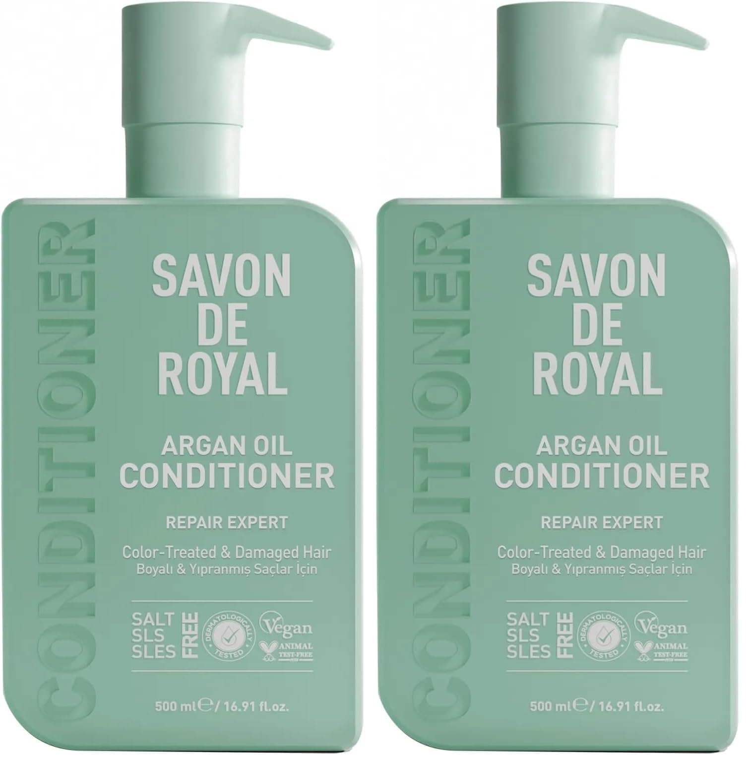 Savon De Royal Miracle Saç Kremi 500 ml | Boyalı Ve Yıpranmış Saçlar | Onarım Uzmanı | Argan Yağı (2 paketi)