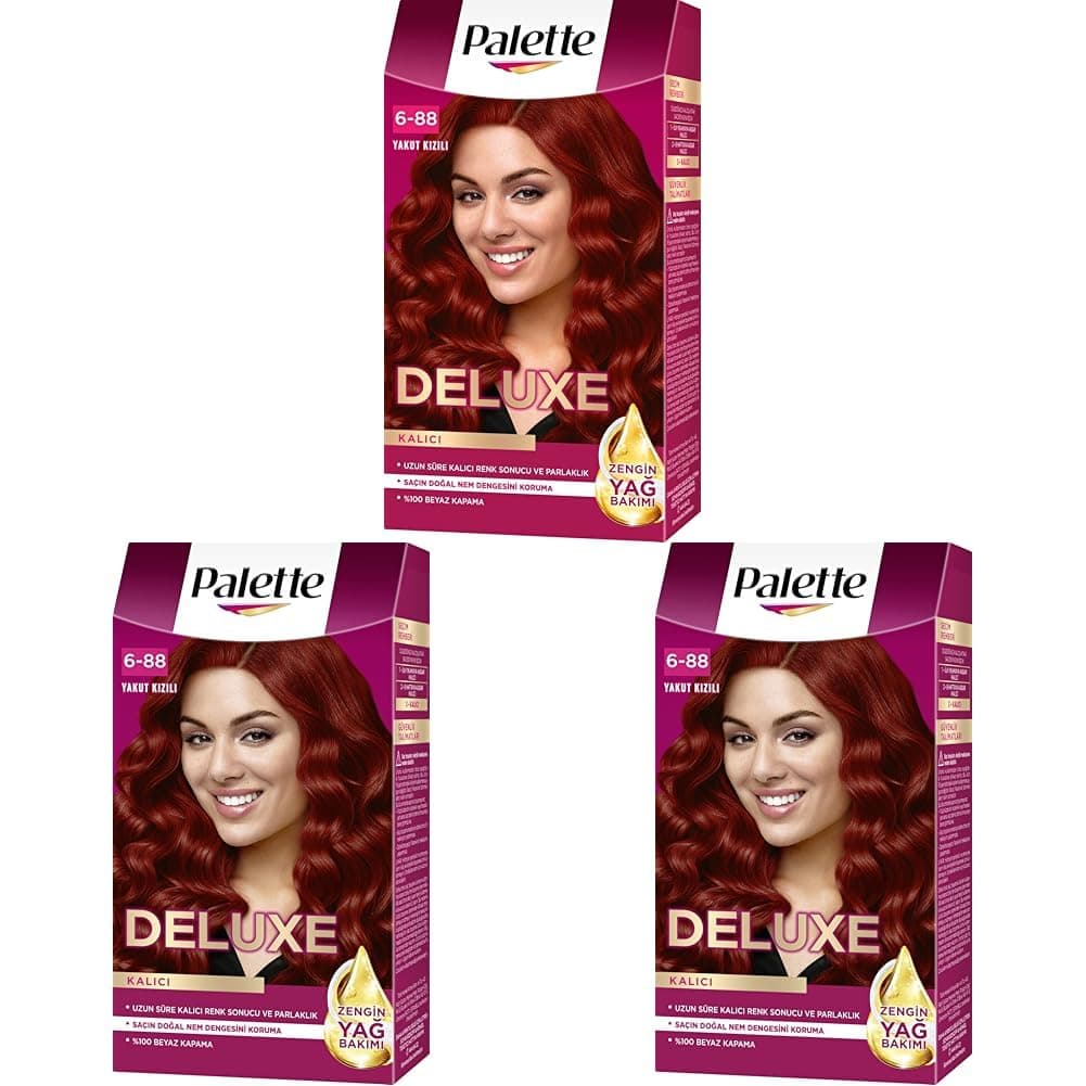 Palette Deluxe 6-888Yakut Kızılı Saç Boyası (3 paketi)