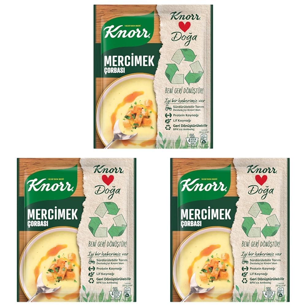 Knorr Mercimek Çorbası 76 g 3lü paket
