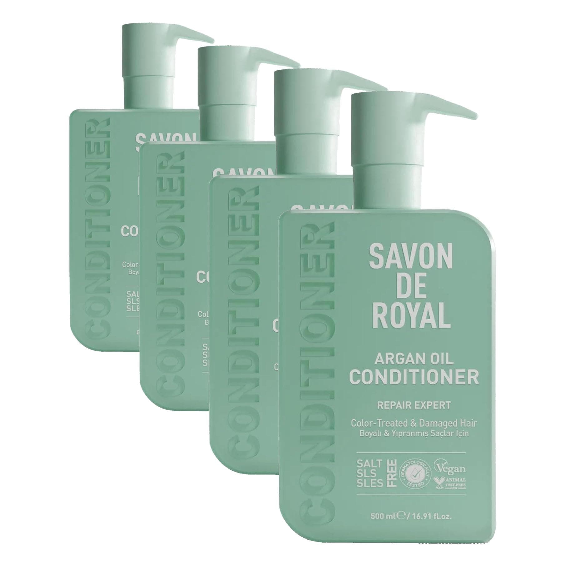 Savon De Royal Miracle Saç Kremi 500 ml | Boyalı Ve Yıpranmış Saçlar | Onarım Uzmanı | Argan Yağı (4 paketi)
