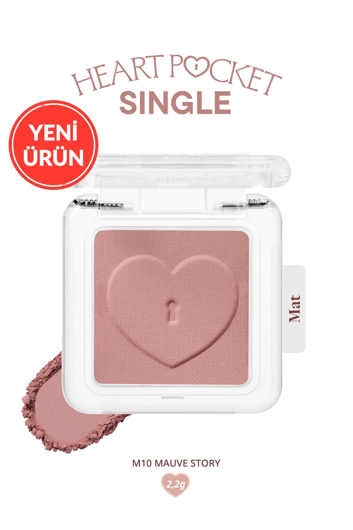 Peripera Kişiselleştirilebilir Mat Tekli Far Heart Pocket Single (M10 Mauve Story)
