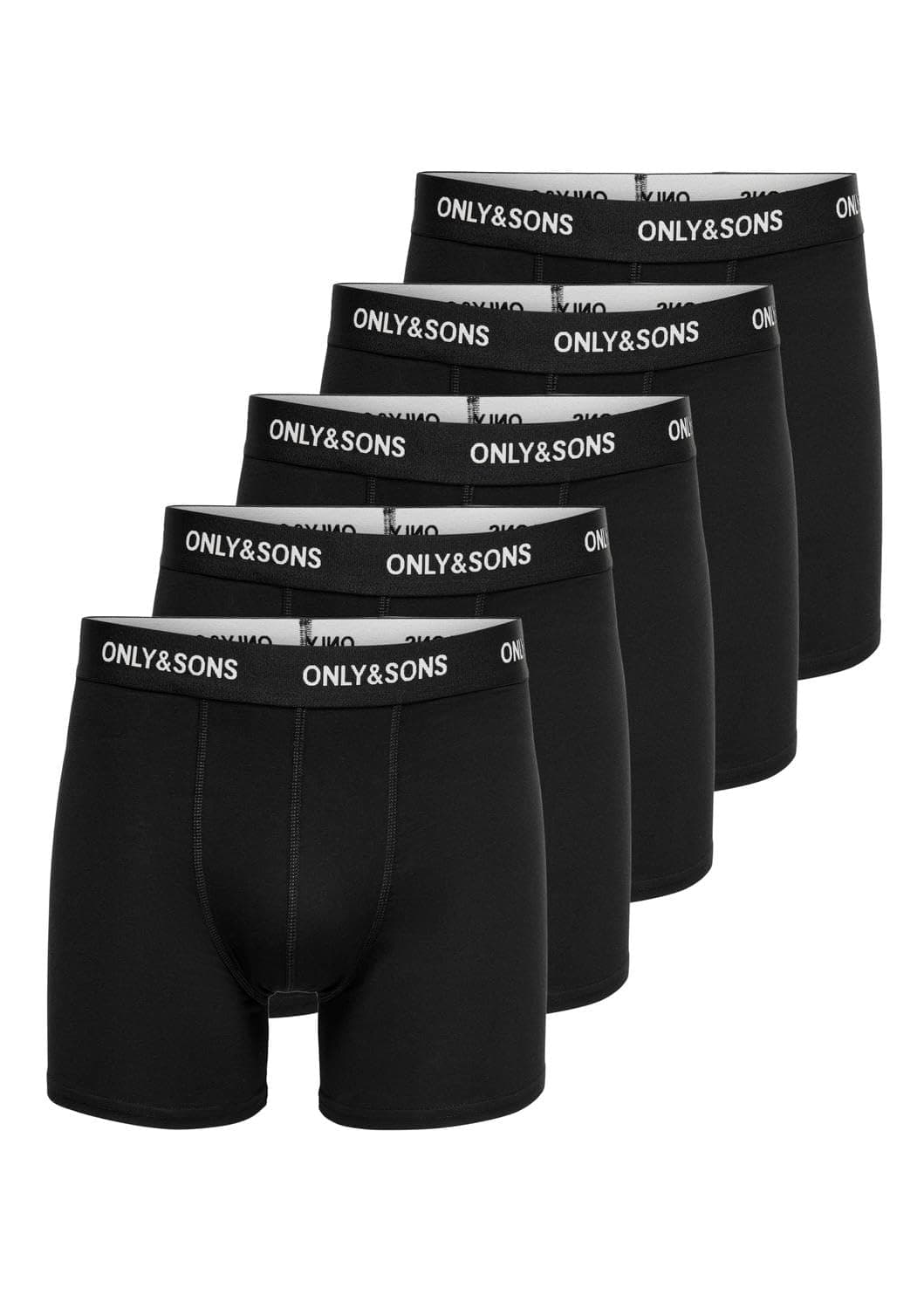 ONSFITZ SOLID BLACK BOXER 5-PACK Boxer Külot Erkek