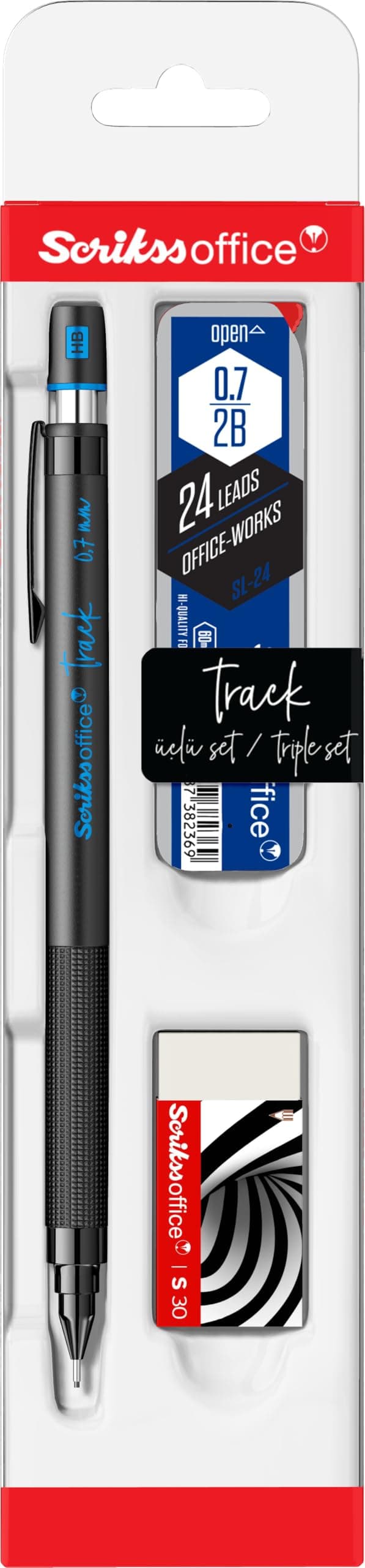 Scrikss Office Track 3'Lü Set 0. 7 mm Mavi