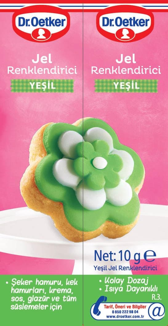 Dr. Oetker Jel Renklendirici Yeşil 10 gr x 1 Adet