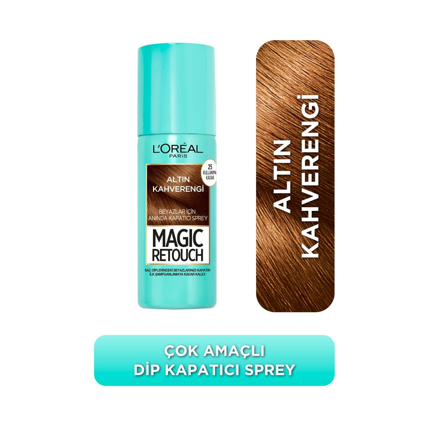L'Oreal Paris Magic Retouch Beyaz Dipleri Kapatıcı Sprey 75 ml - Altın Kahverengi