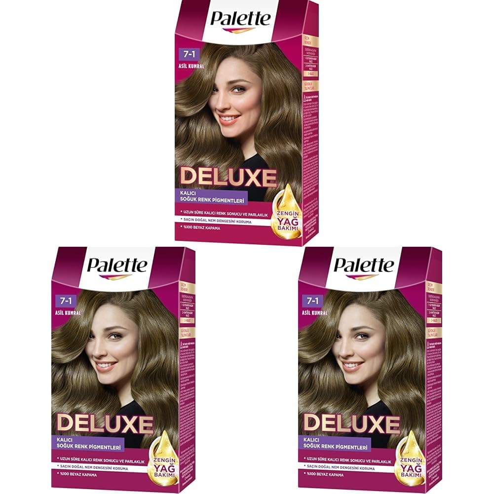 Palette Deluxe 7-1 Küllü Kumral Saç Boyası (3 paketi)