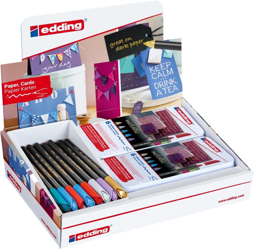 Edding 4 – 51152 keçeli Ekran Color Pen, 46 parça, karton, 117 x 175 x 200 mm