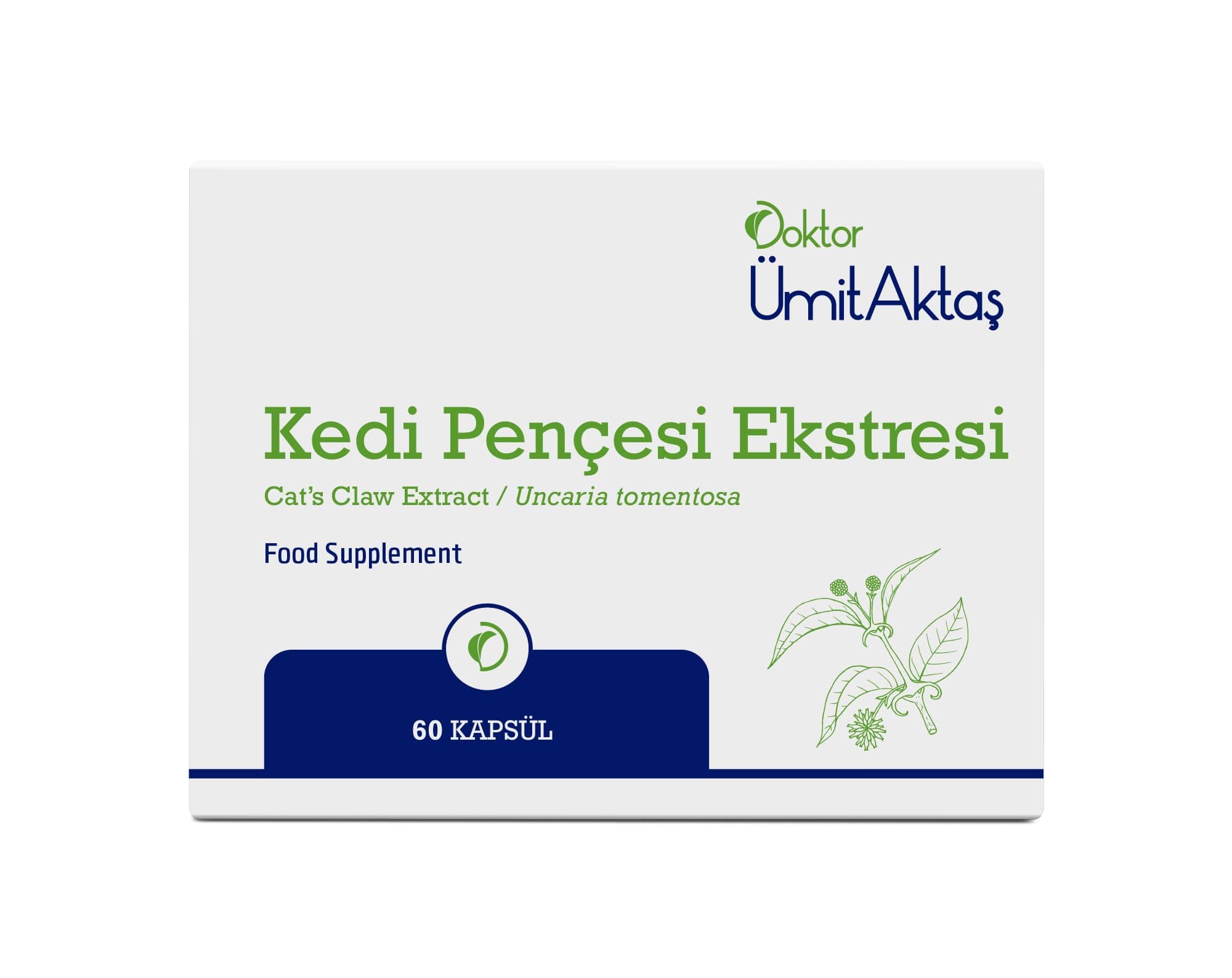 Dr. Ümit Aktaş Kedi Pençesi Ektresi 60 Kapsül