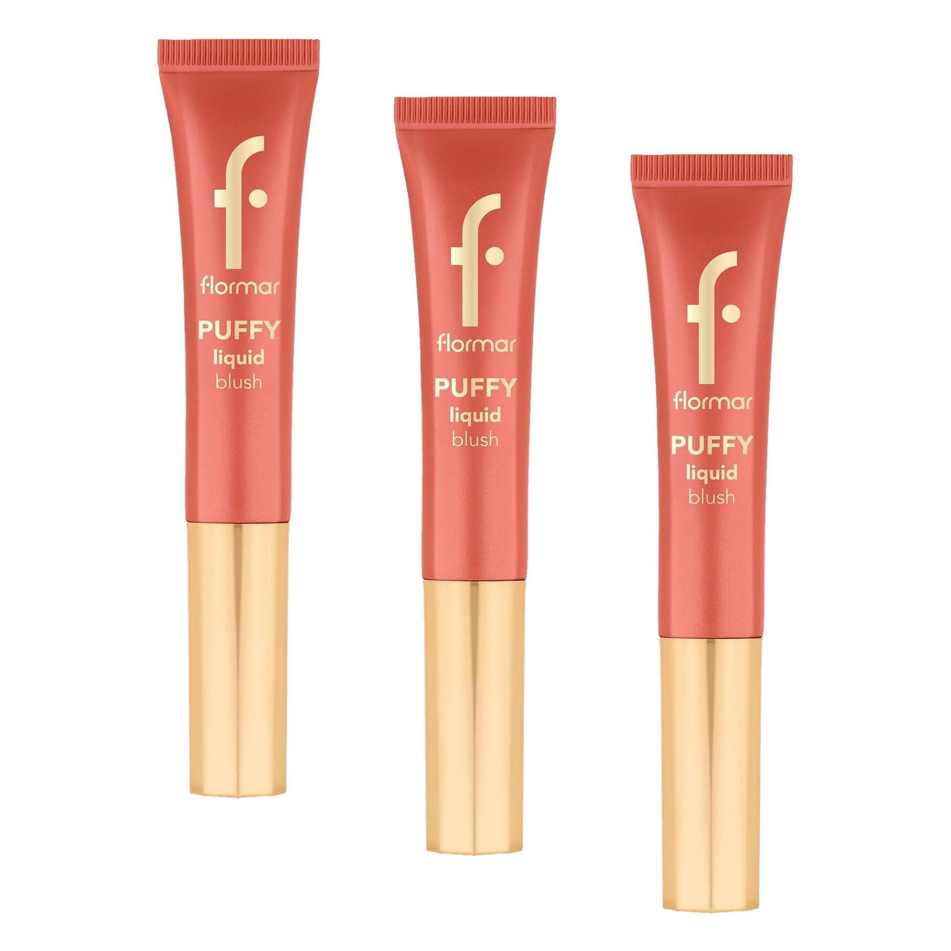 Puffy Liquid Nemlendirici Etkili & Parlak Bitişli Sünger Aplikatörlü Likit Allık (3 paketi)