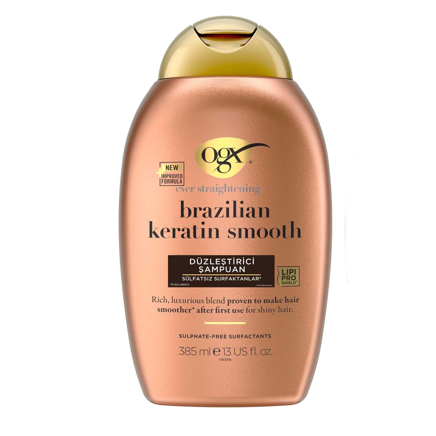 OGX Brazilian Keratin Smooth Düzleştirici Şampuan, 385 ml