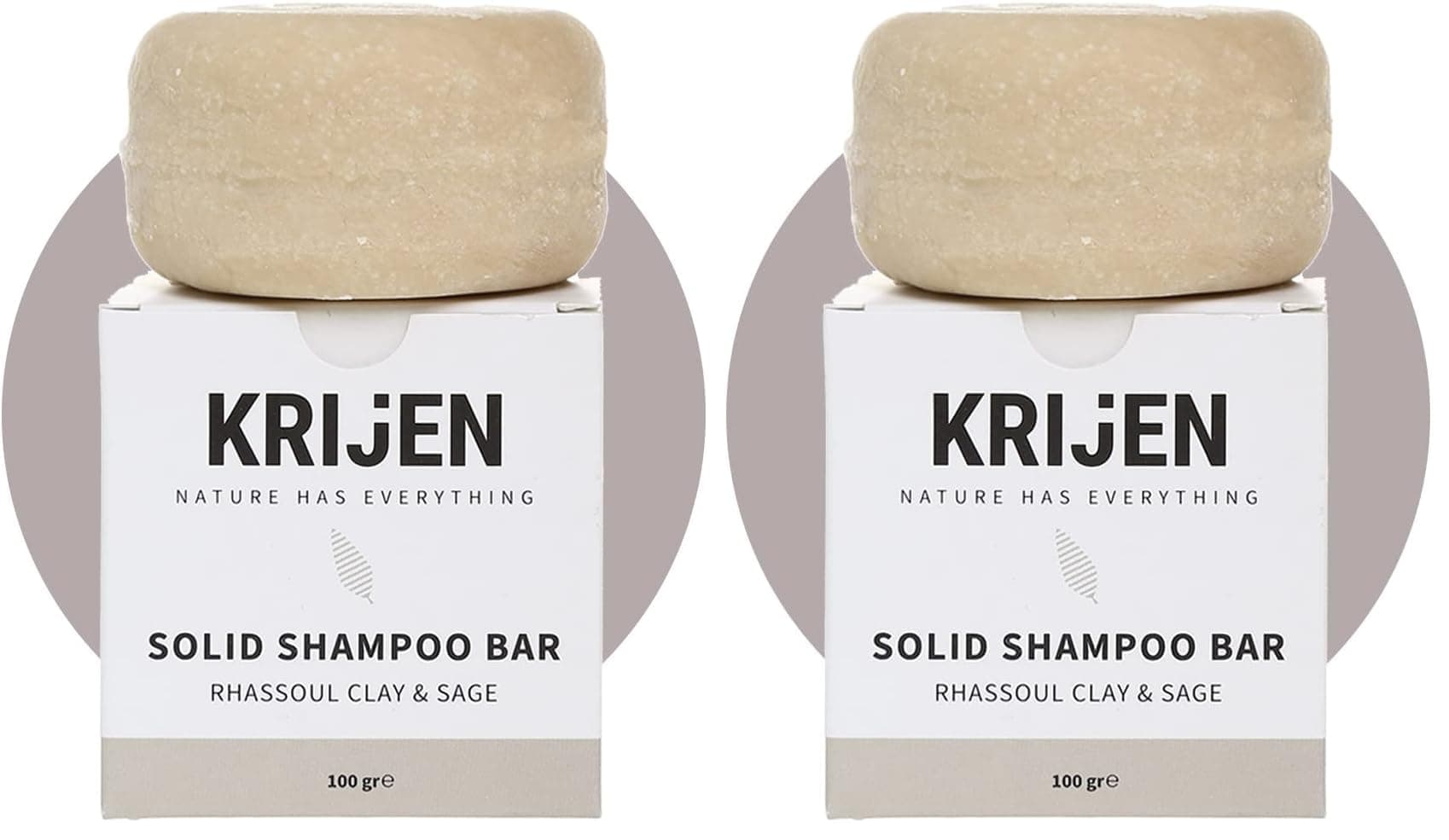 Krijen Rhassoul Kili & Adaçayı Katı Şampuan 100 gr (2 paketi)