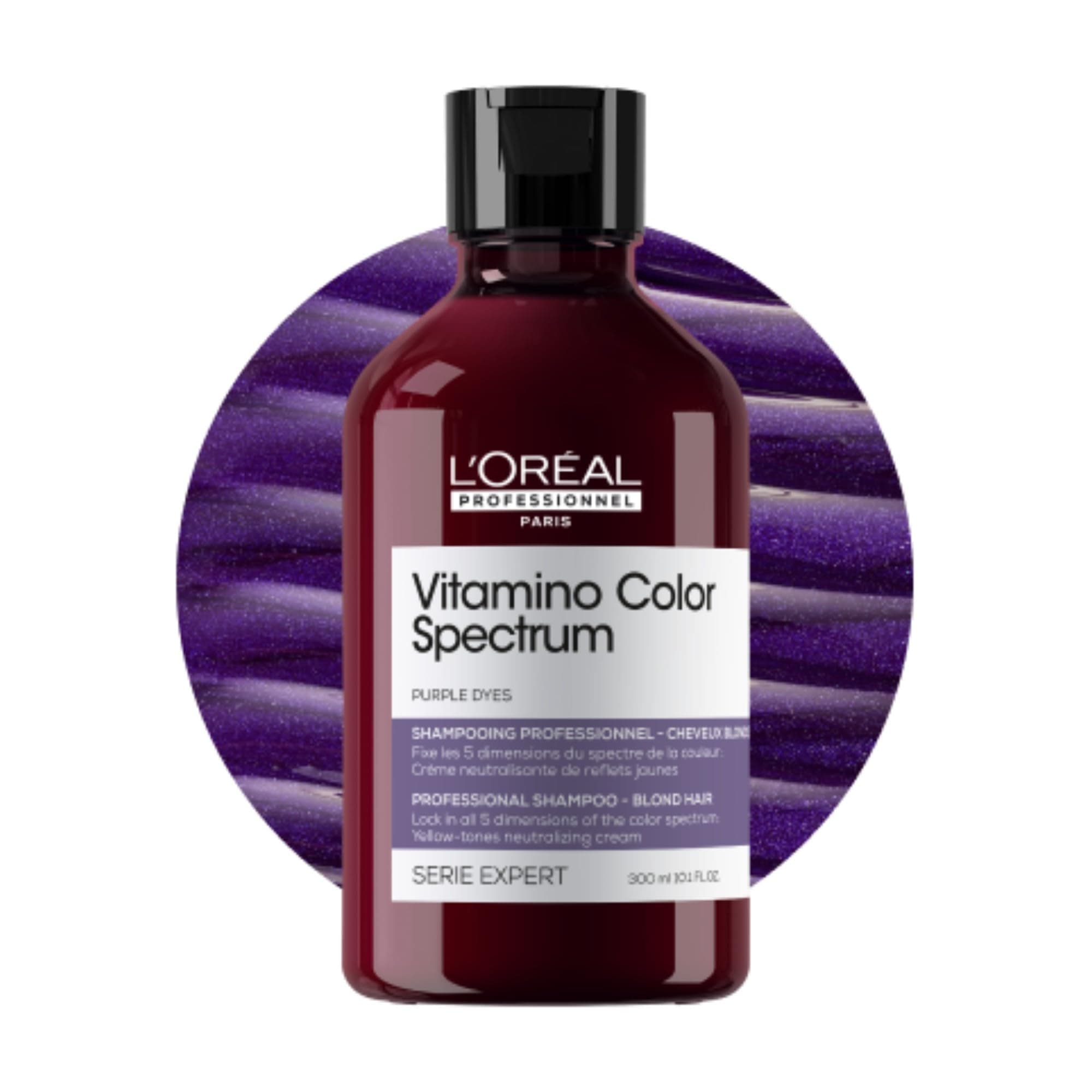 L'Oreal Professionnel Paris Serie Expert Vitamino Color Spectrum Sarı Saçlar İçin Sarı Tonlarını Nötralize Edici Mor Şampuan 300ml