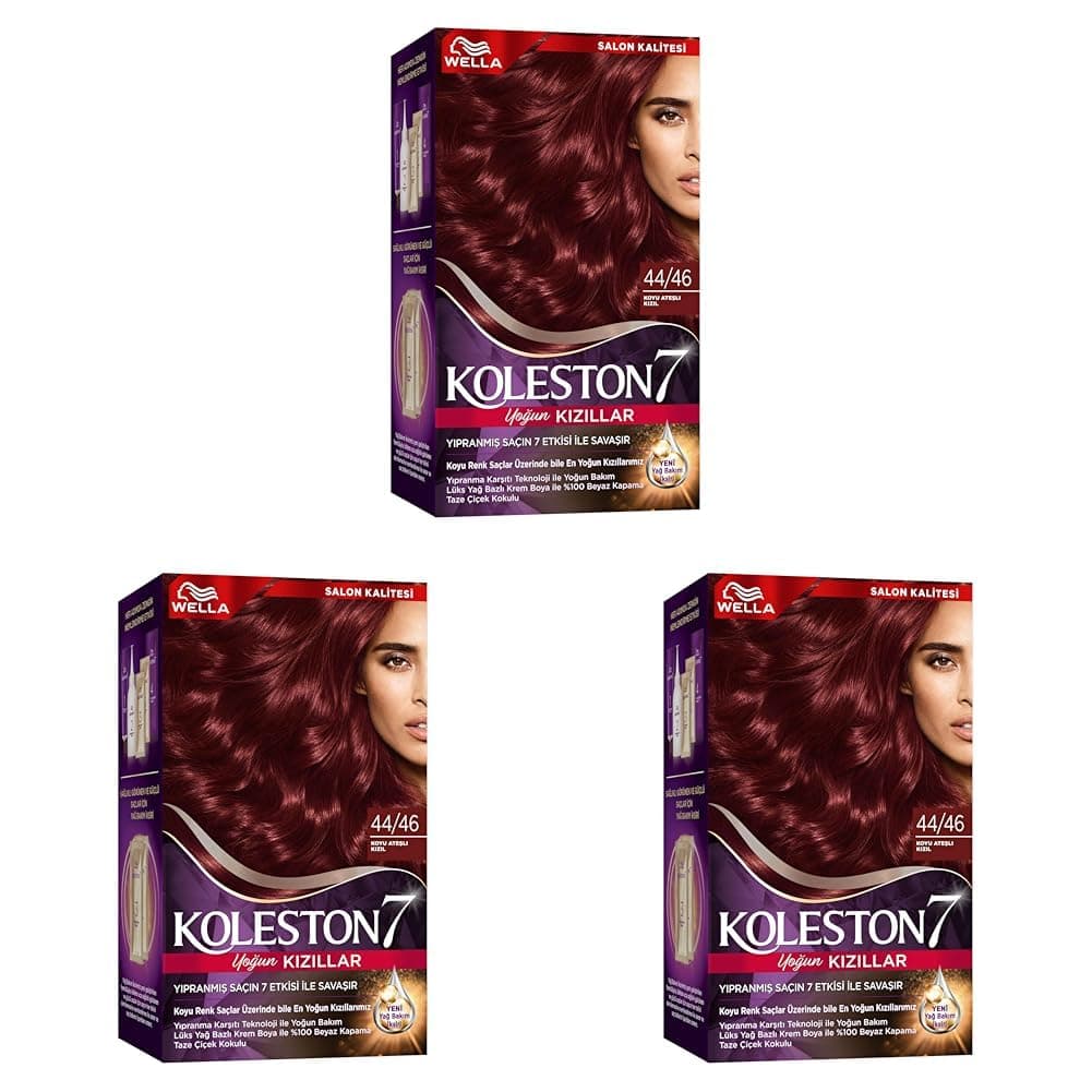 Wella Koleston Supreme Kit 44/46 Koyu Ateşli Kızıl (3 paketi)