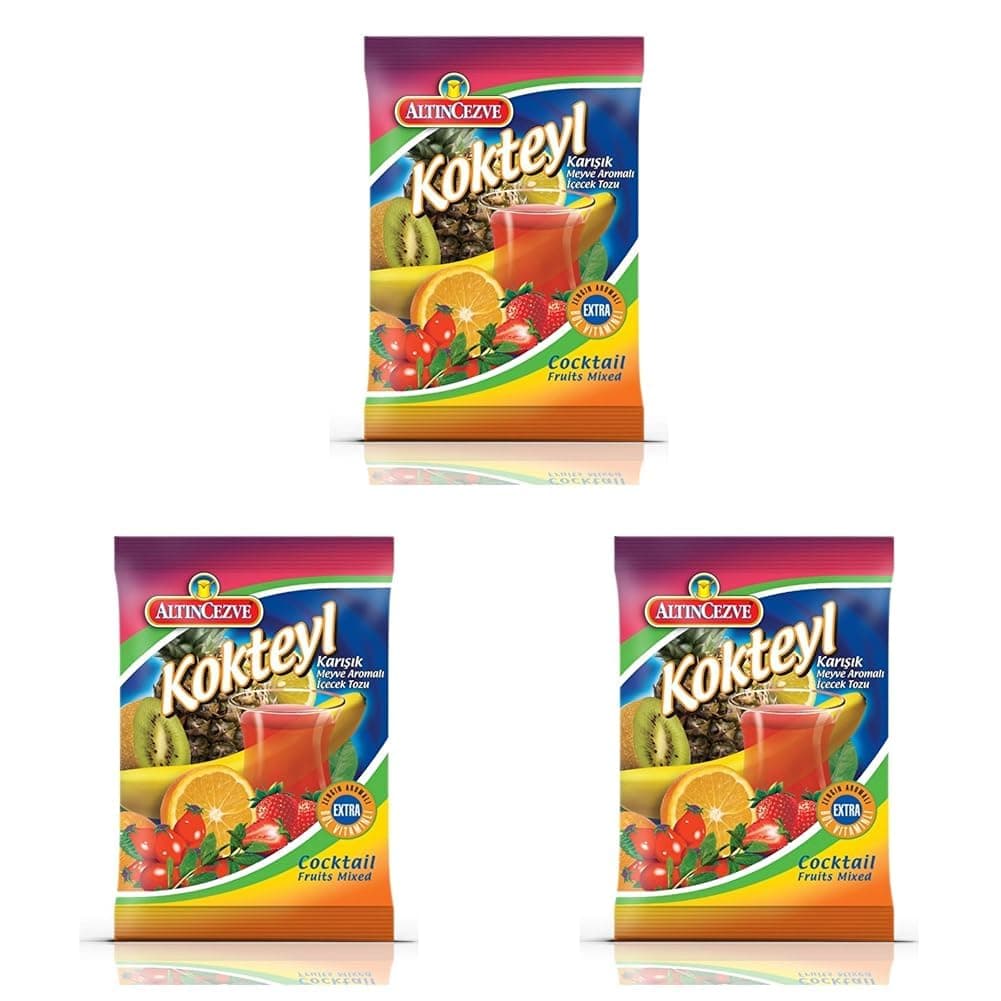 Altıncezve Kokteyl Karışık Meyve Aromalı İçecek Tozu 250 Gr 3lü paket