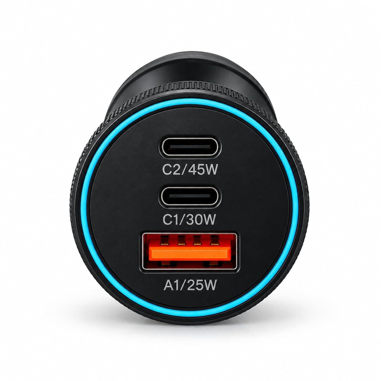 HEPU HP-AD01 105W GaN 3 Portlu Araç İçi Hızlı Şarj Cihazı – 2x Type-C + USB-A Çakmaklık Şarj Adaptörü