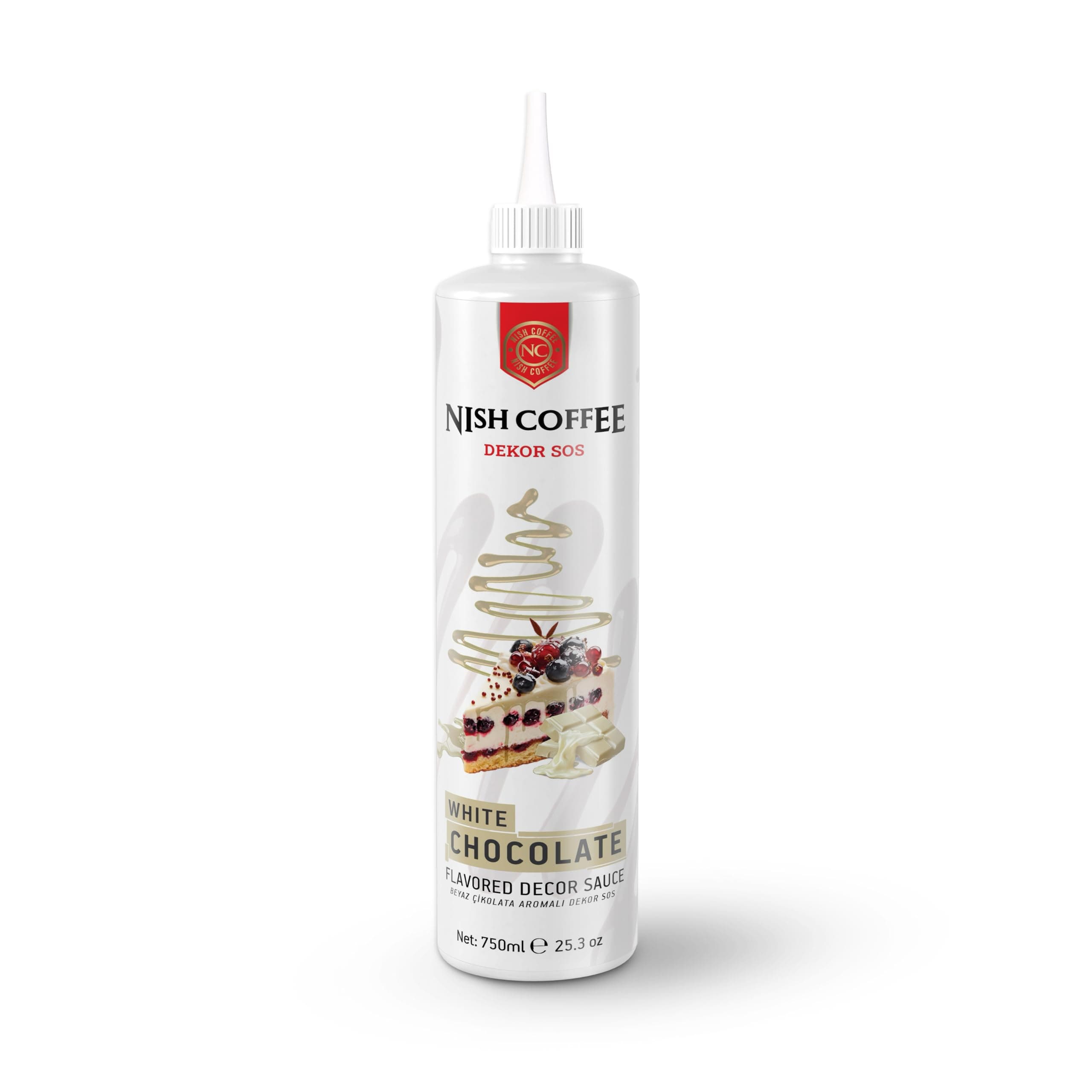 Nish Beyaz Çikolata Aromalı Dekor Sos 750 Gr