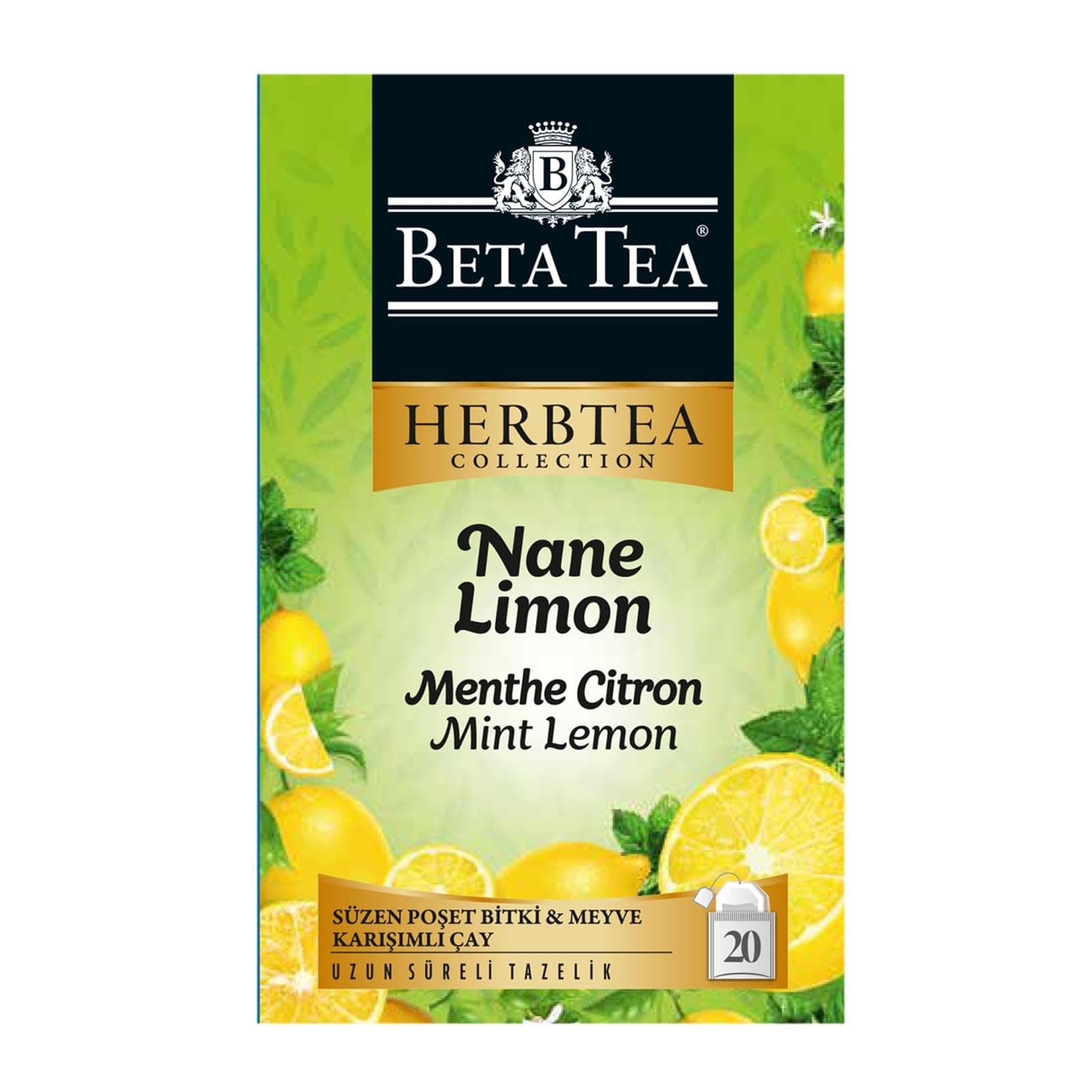Beta Tea Nane Limon Çayı 20 Adet - Beta Herbtea Collection