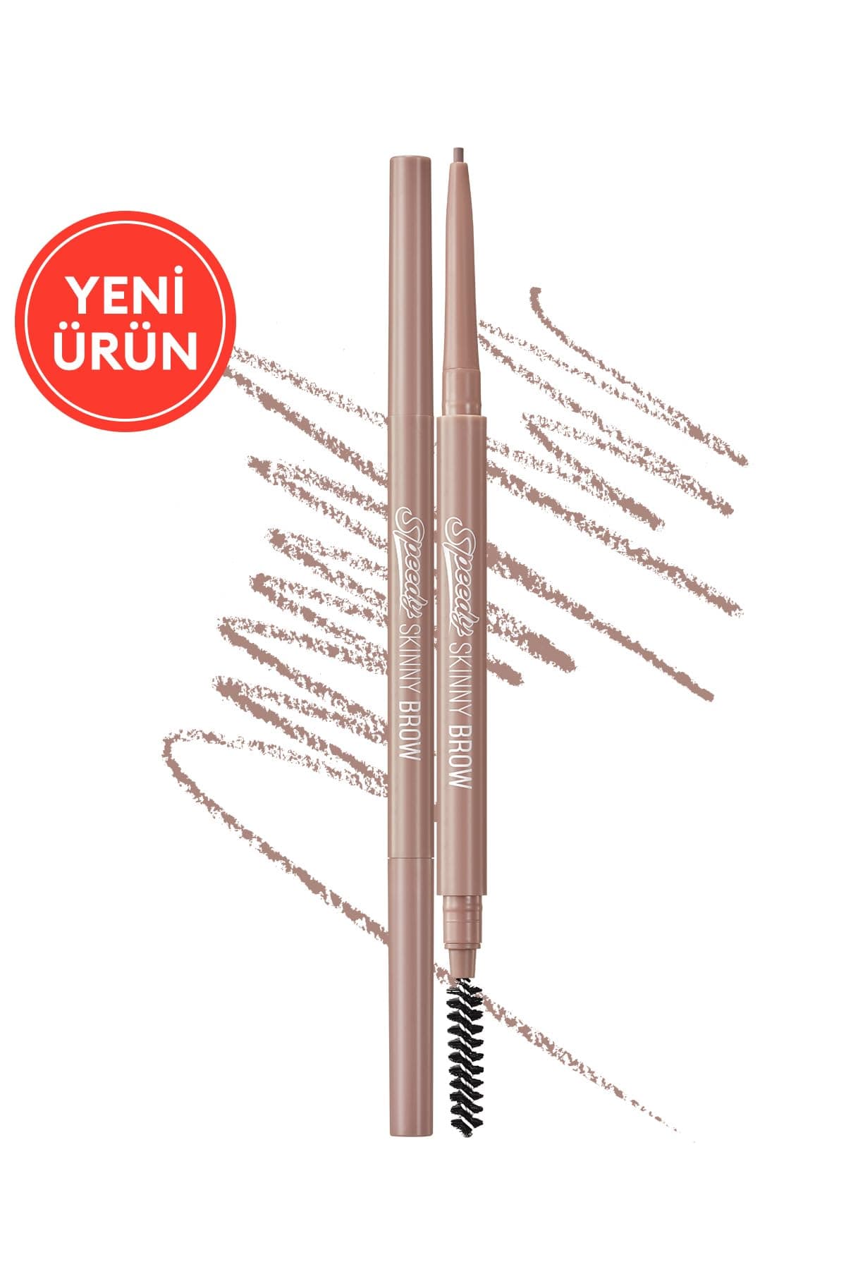 PERIPERA Ultra İnce Uçlu, Doğal Görünüm Veren Kaş Kalemi Speedy Skinny Brow (10 Peony Taupe)