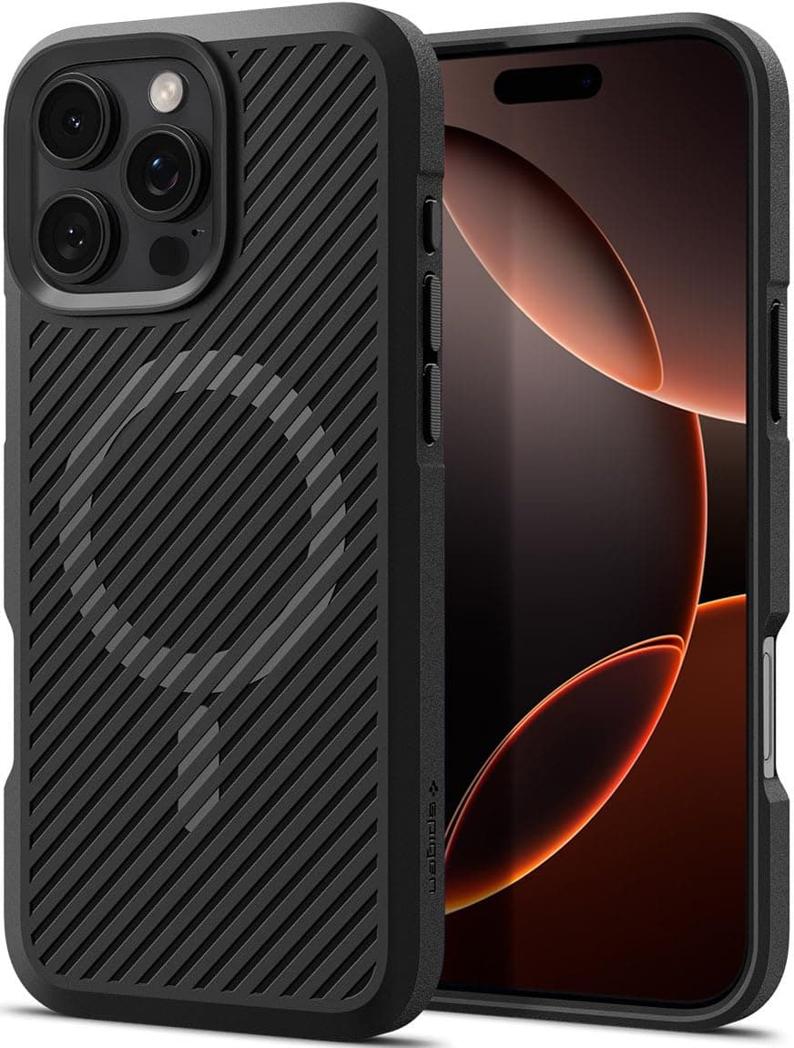 Spigen iPhone 16 Pro Max ile Uyumlu MagSafe Kılıf Core Armor Mag Fit Matte Black - ACS08024