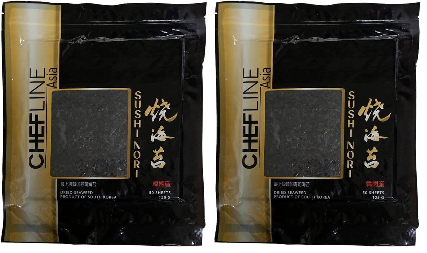 Chefline Asia Sushi Nori (Gold) Yosun (50 Yaprak) 125 G (2 paketi)