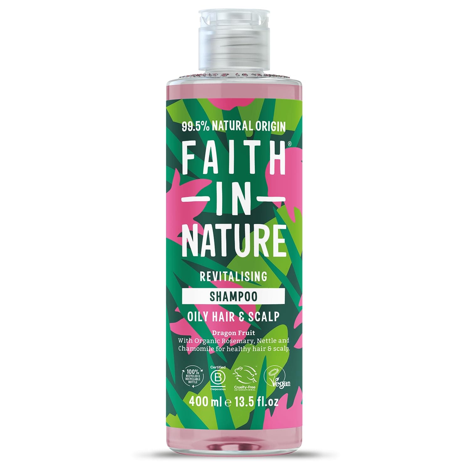 FAITH IN NATURE %99 Doğal Besleyici Şampuan Tüm Saç Tipleri İçin (Ejder Meyvesi, 400 ml)